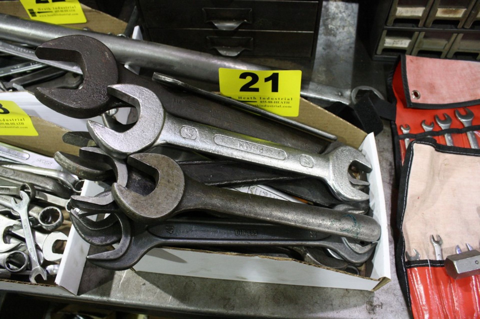 ASSORTED OPEN ENDED WRENCHES IN BOX