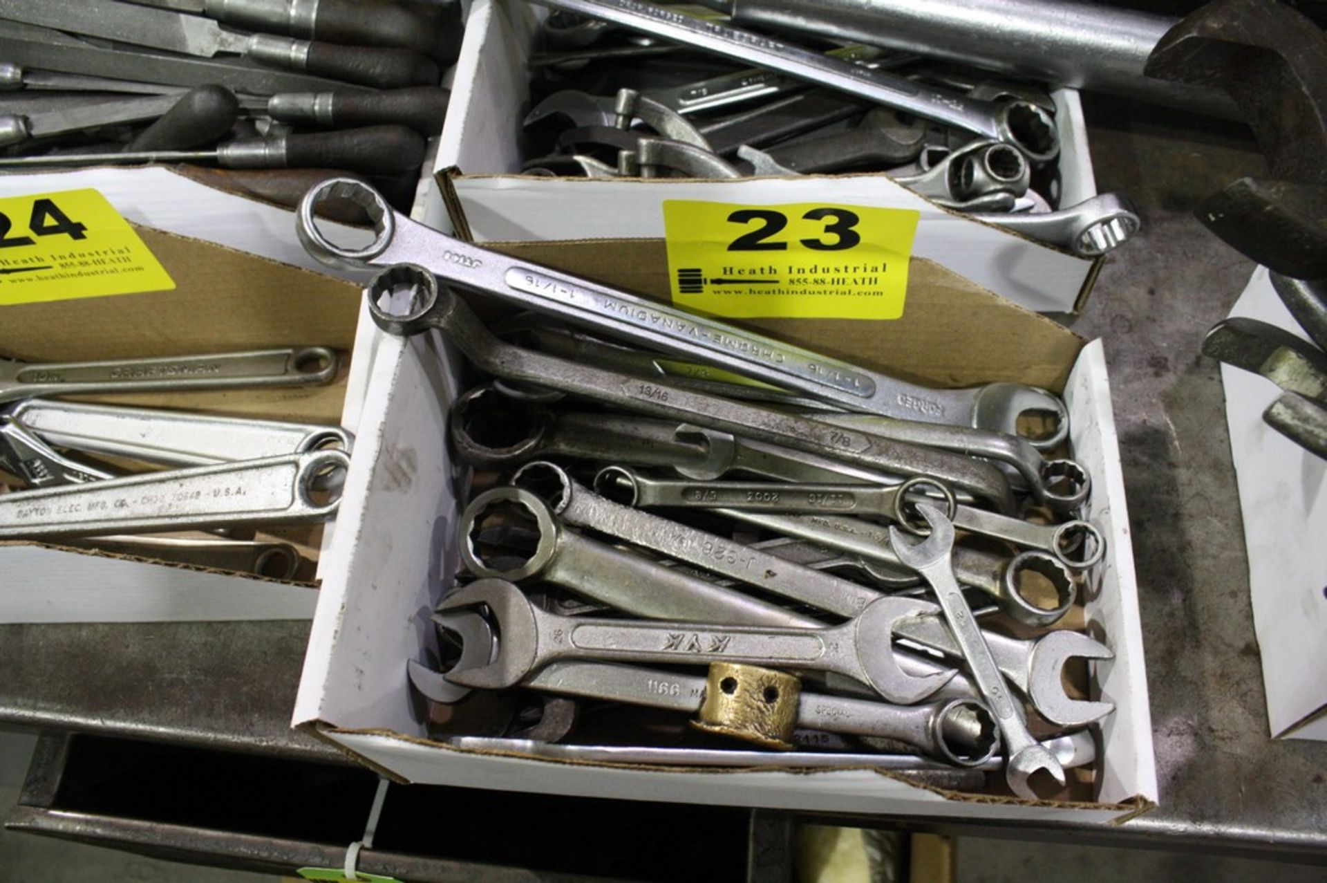 ASSORTED OPEN ENDED WRENCHES IN BOX