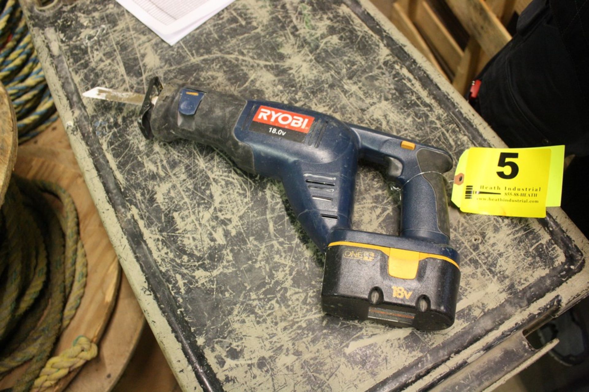 RYOBI MODEL P510 CORDLESS RECIPROCATING SAW W/(1) ONE+ 18 V BATTERY (NO CHARGER)