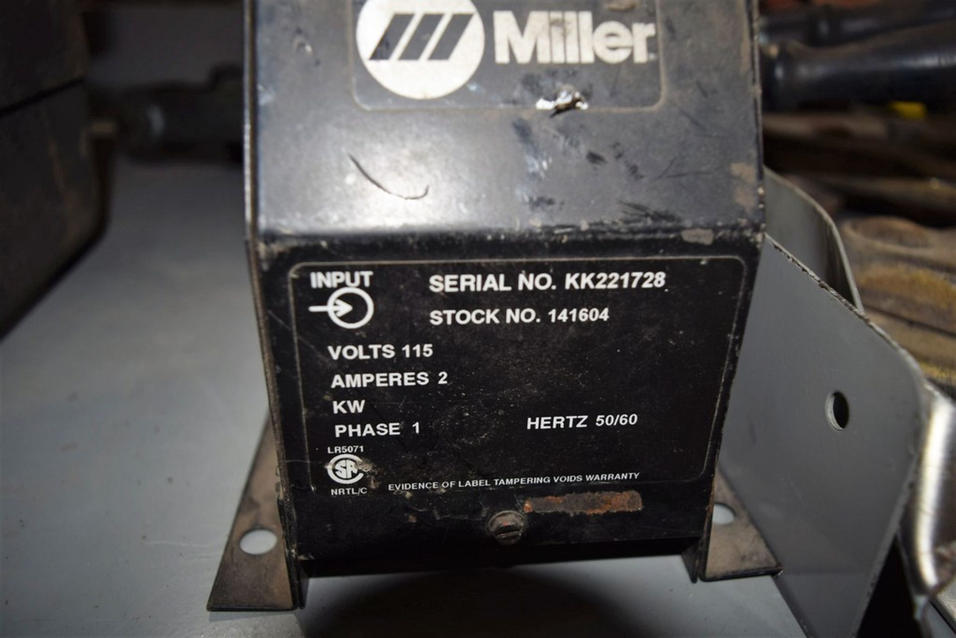 MILLER STOCK NO. 414604 PSA-2 CONTROL S/N KK221728