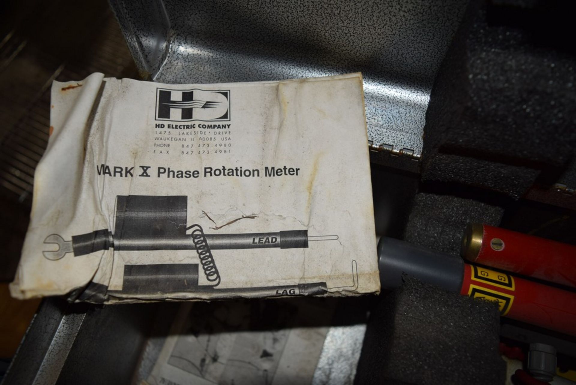HD ELECTRIC MODEL MARK X PHASE ROTATION METER W/CASE - Image 3 of 3