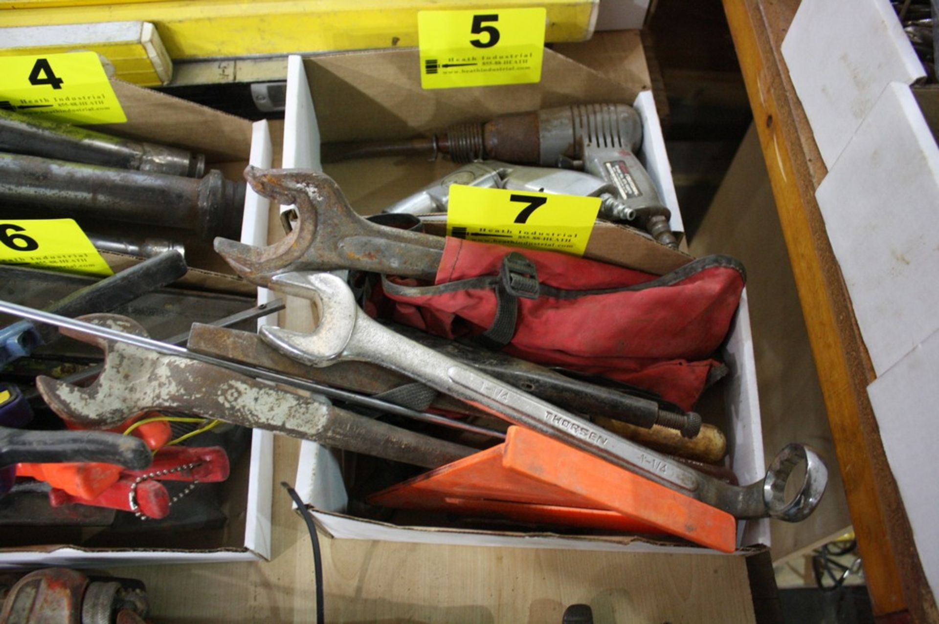 LOT ASSORTED WRENCHES, PLIERS, SQUARE, ETC.
