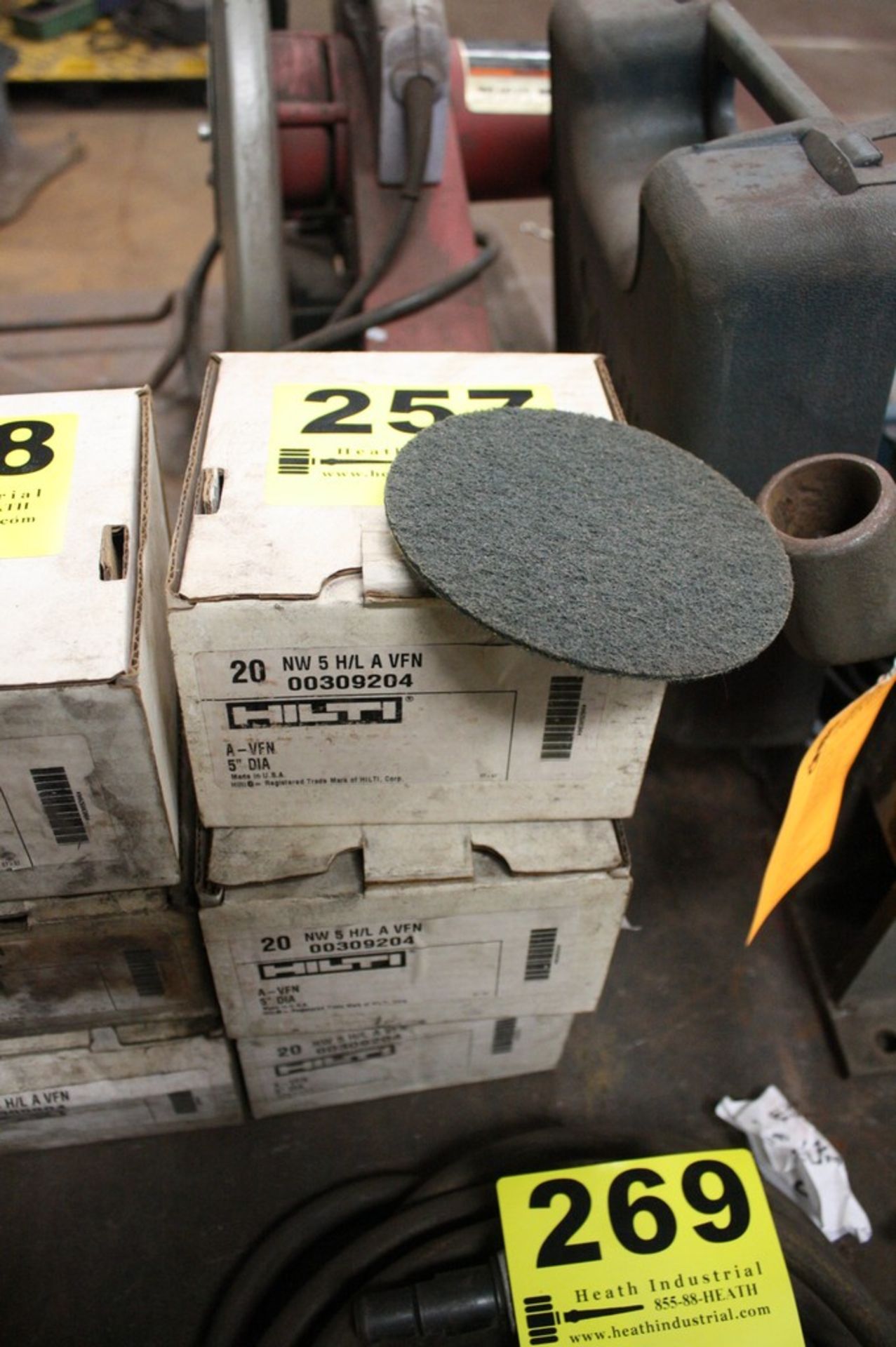 (3) BOXES OF HILTI A-VFN 5" DIAMETER ABRASIVE DISCS