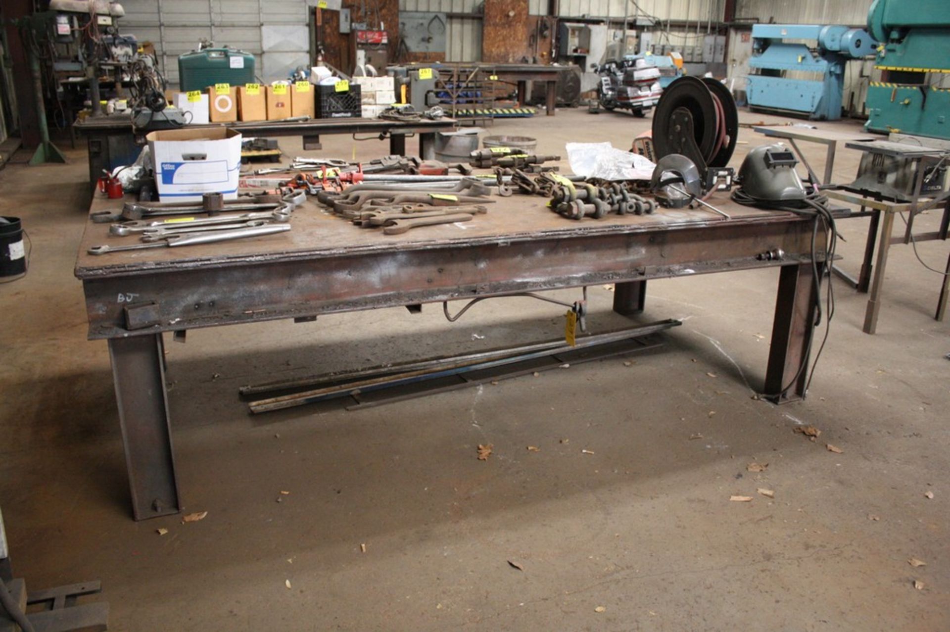 HEAVY DUTY STEEL TABLE - 10' X 5' X 3'