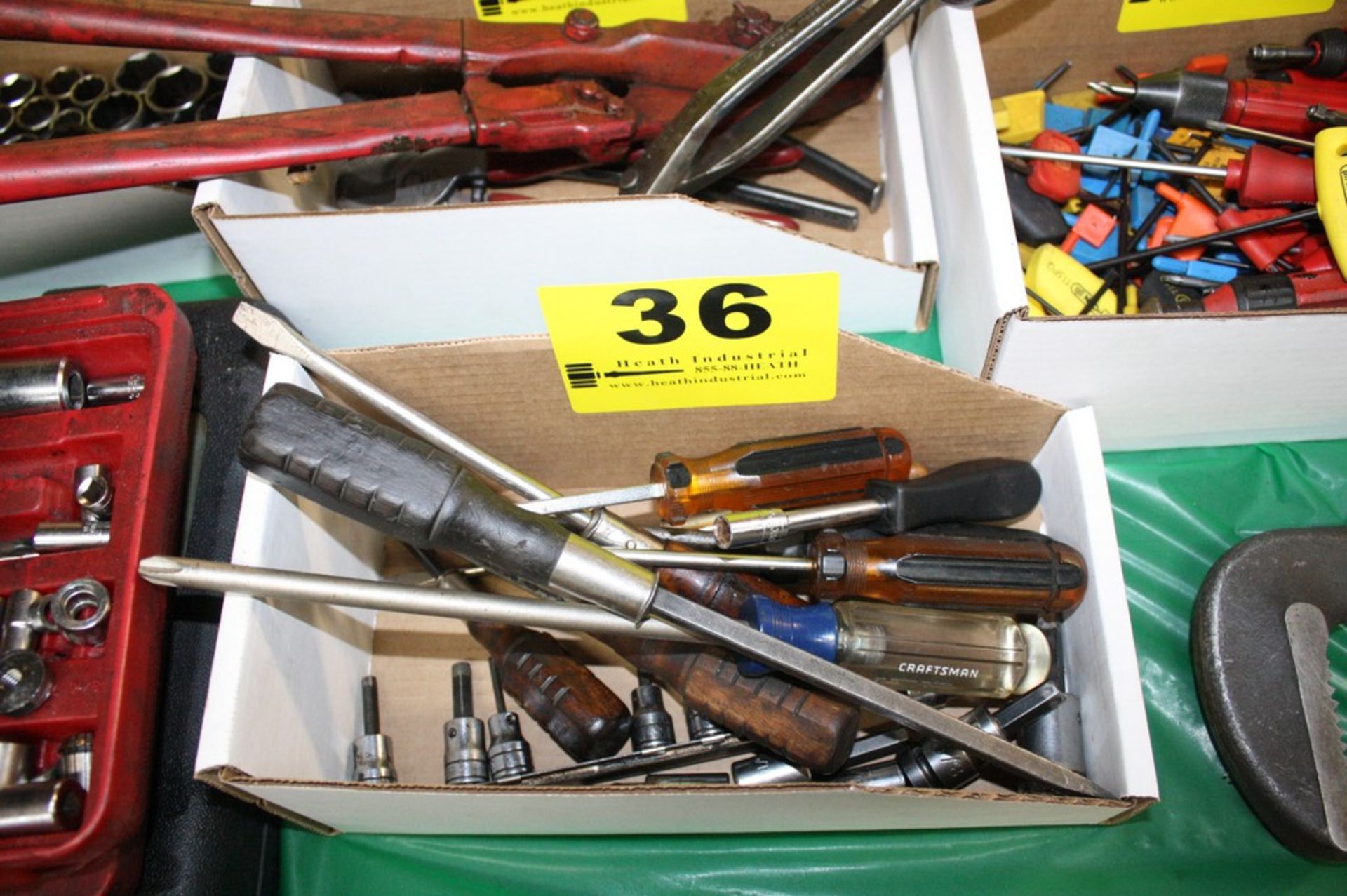 ASSORTED SCREW DRIVERS AND NUT DRIVERS IN BOX