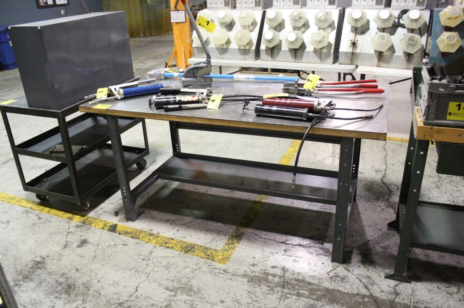 8' X 30" STEEL TOP WORK BENCH