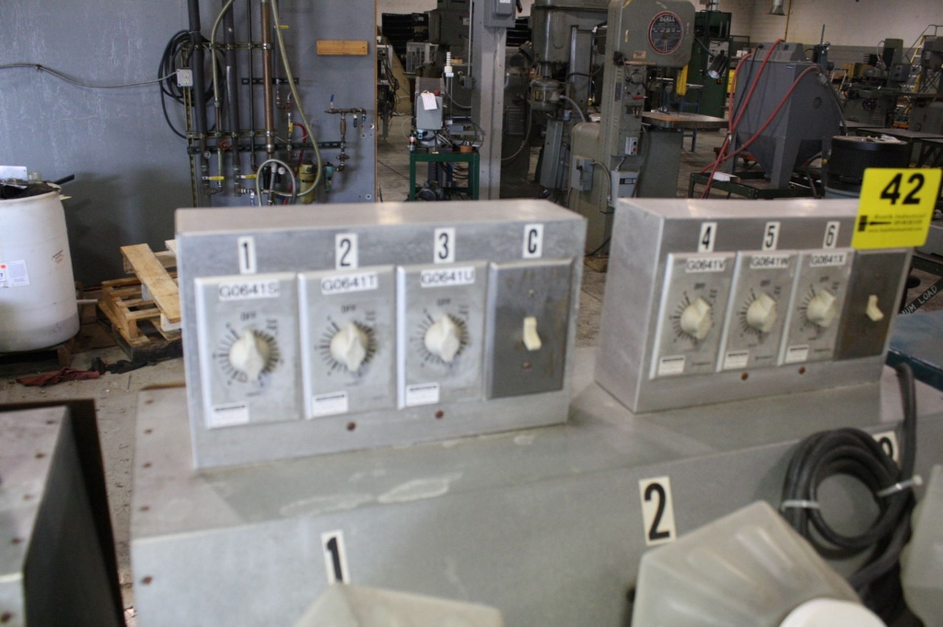 SIX STATION CUSTOM ELECTRIC ROTARY TUMBLING SYSTEM, WITH ALL RELATED TIMERS & CONTROLS - Image 2 of 2