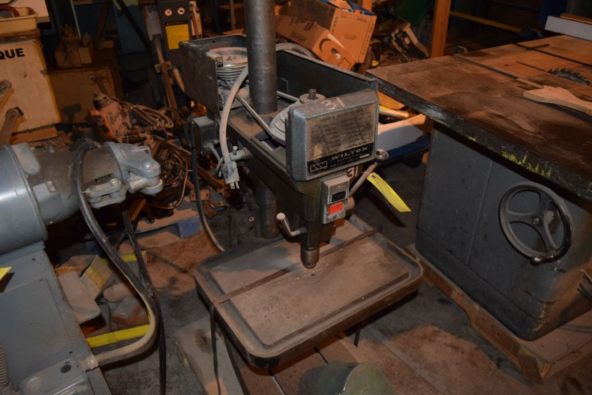 WILTON 12-SPEED DRILL PRESS, 9" THROAT, 18" X 12" TABLE, S/N 28-829, - Image 2 of 2