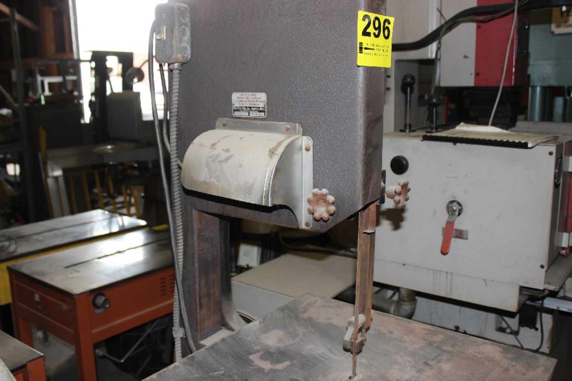 BETT-MARR 14” MODEL 14S VERTICAL BAND SAW, S/N 2950 - Image 3 of 3