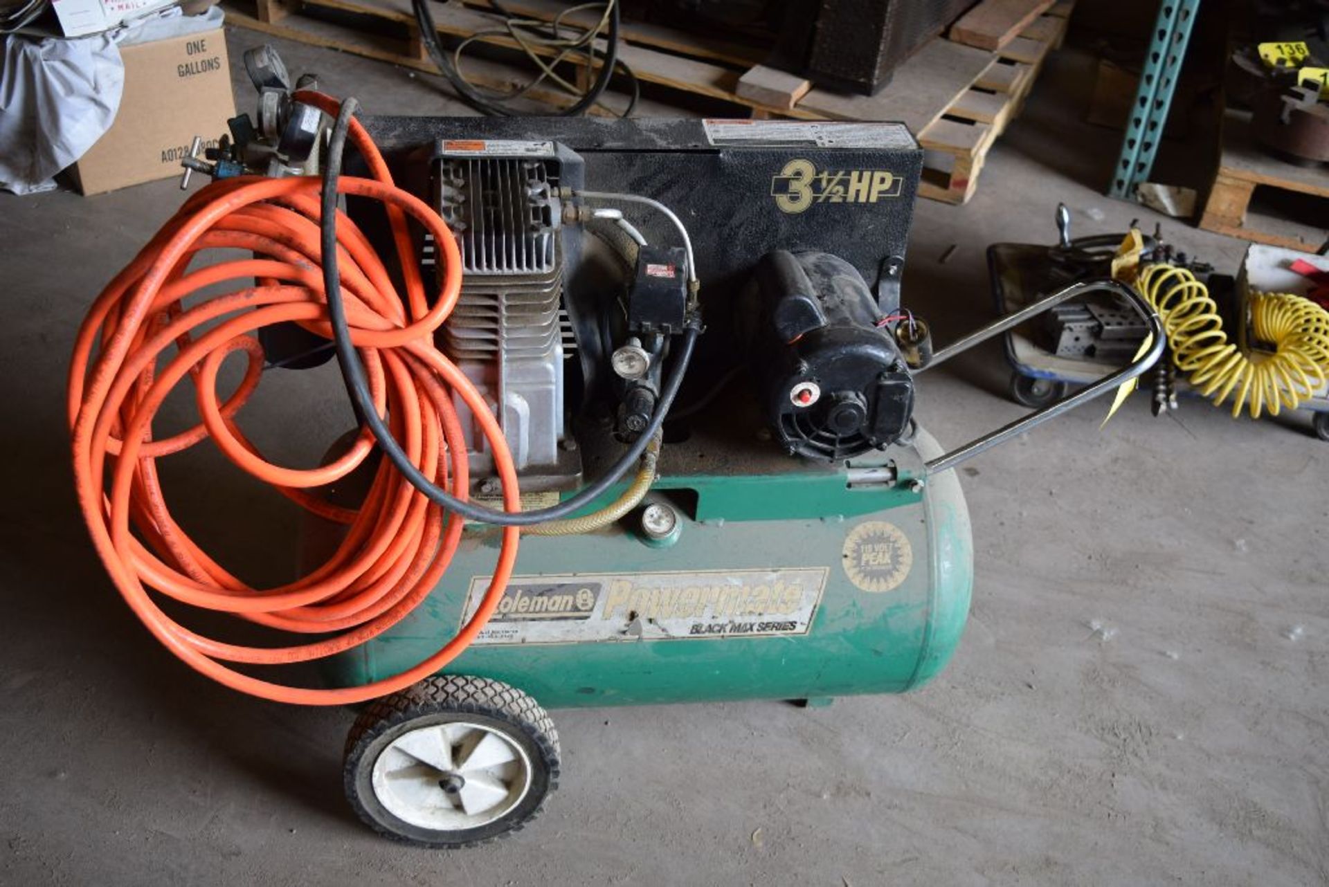 COLEMAN POWERMATE BLACK MAX SERIES 3 1/2 HP PORTABLE TANK MOUNTED AIR COMPRESSOR - Image 2 of 2