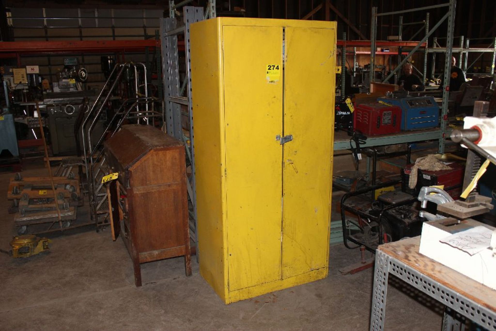 TWO DOOR STEEL CABINET 36" X 21" X 78"