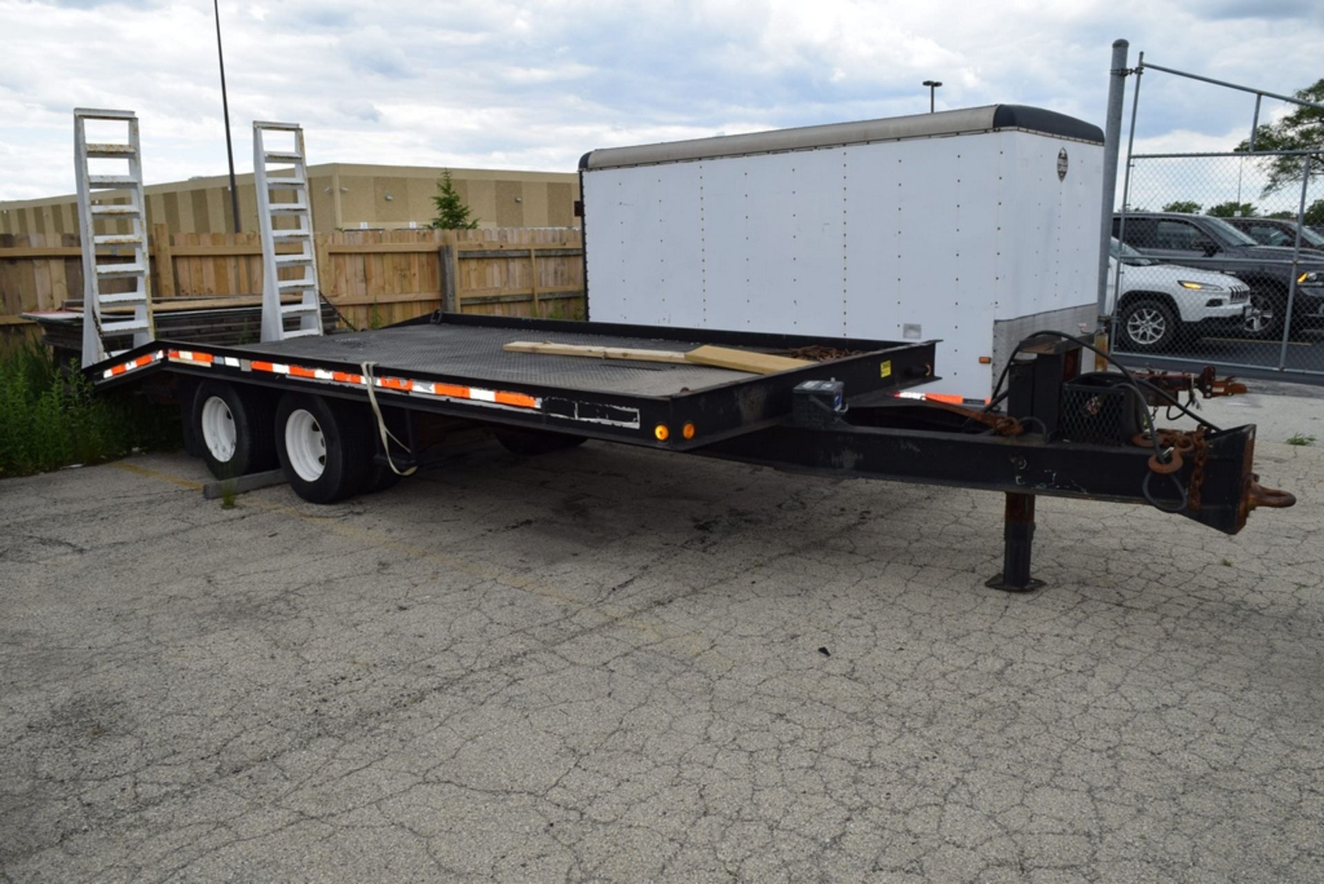 20' T/A EQUIPMENT TRAILER, 20' STEEL DECK, 5' FOLD DOWN RAMPS - Image 2 of 2
