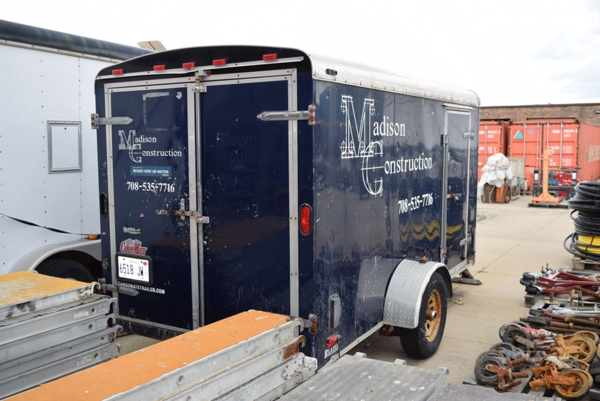 CARGO MATE 12' BLND69537 S/A ENCLOSED CARGO TRAILER VIN: 5NHUBL216AW069537, 3,00LB. CAP. - Image 3 of 3
