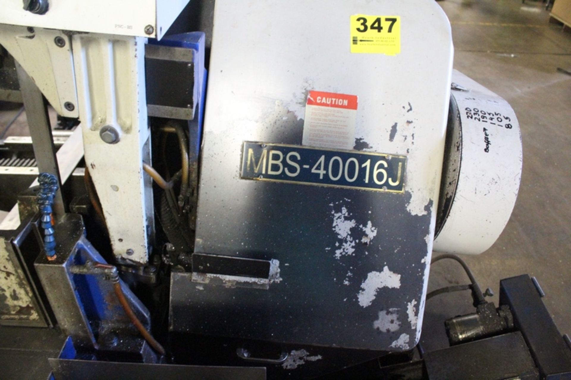 JET MODEL MBS-40016J AUTOMATIC HORIZONTAL BAND SAW, S/N 980716 (NEW 1998), WITH AUTOMATIC STOCK - Image 6 of 8