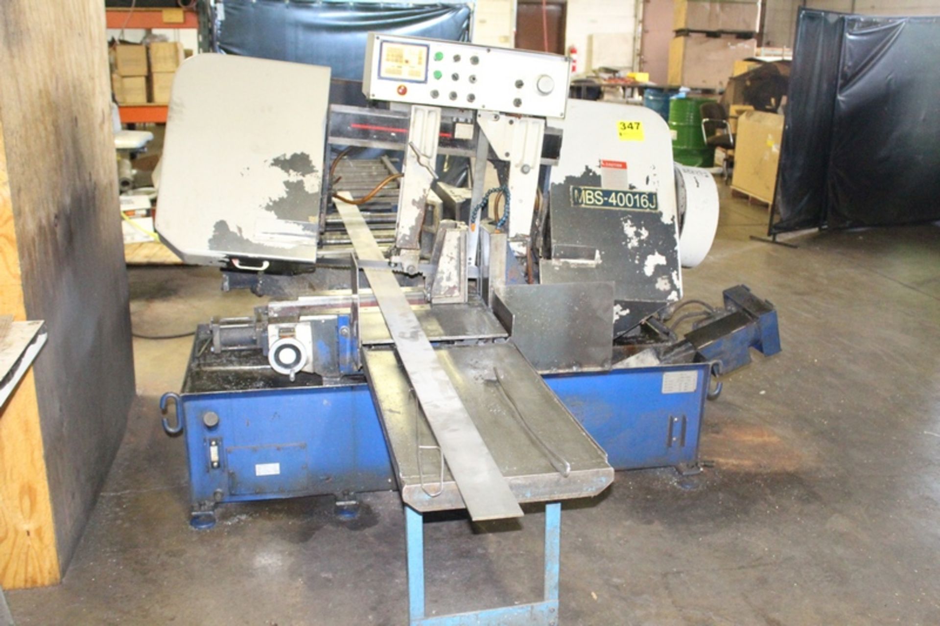 JET MODEL MBS-40016J AUTOMATIC HORIZONTAL BAND SAW, S/N 980716 (NEW 1998), WITH AUTOMATIC STOCK