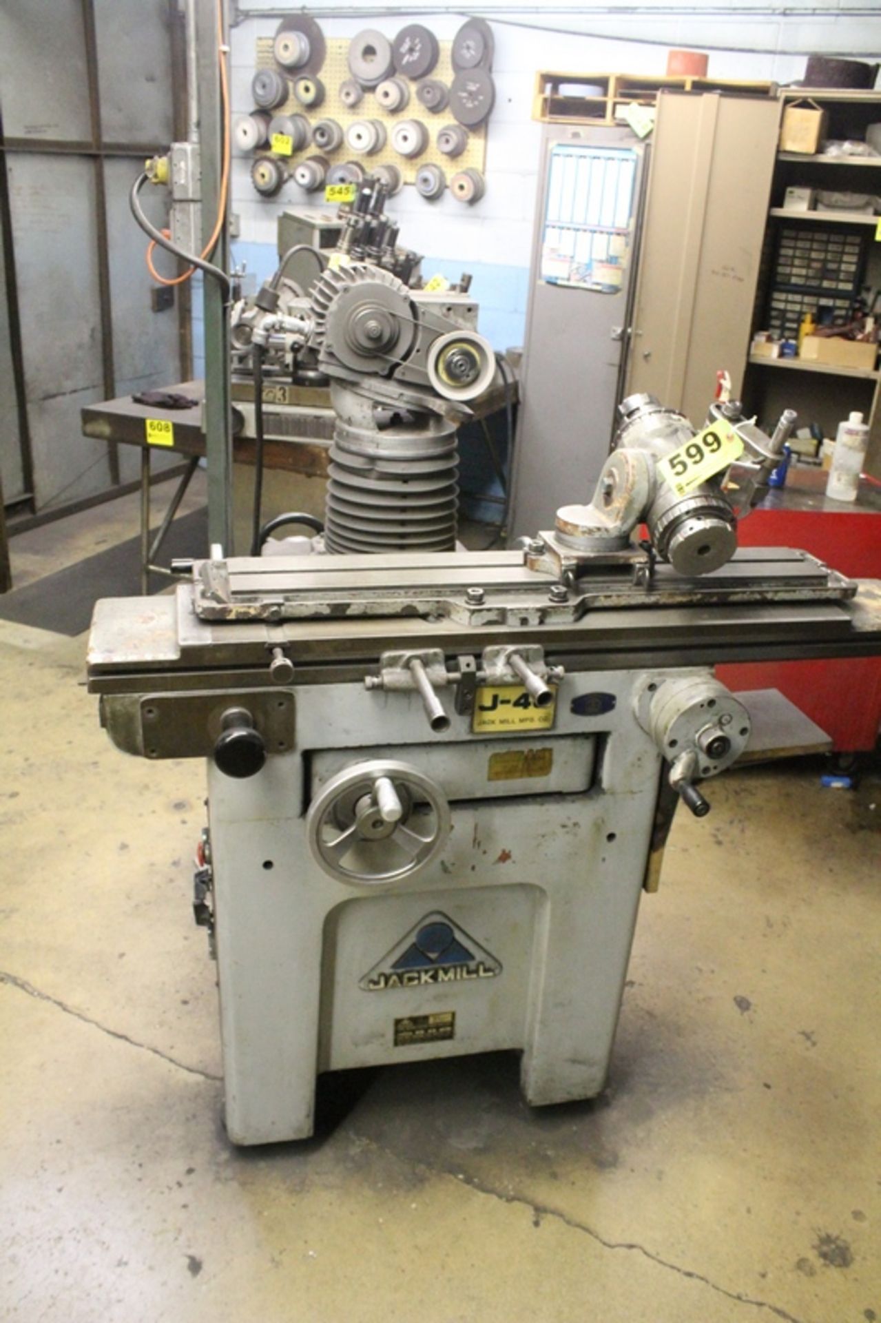 JACK MILL MODEL J-40 UNIVERSAL TOOL & CUTTER GRINDER, S/N 1-10920 (NEW 1986), WITH ACCESSORIES