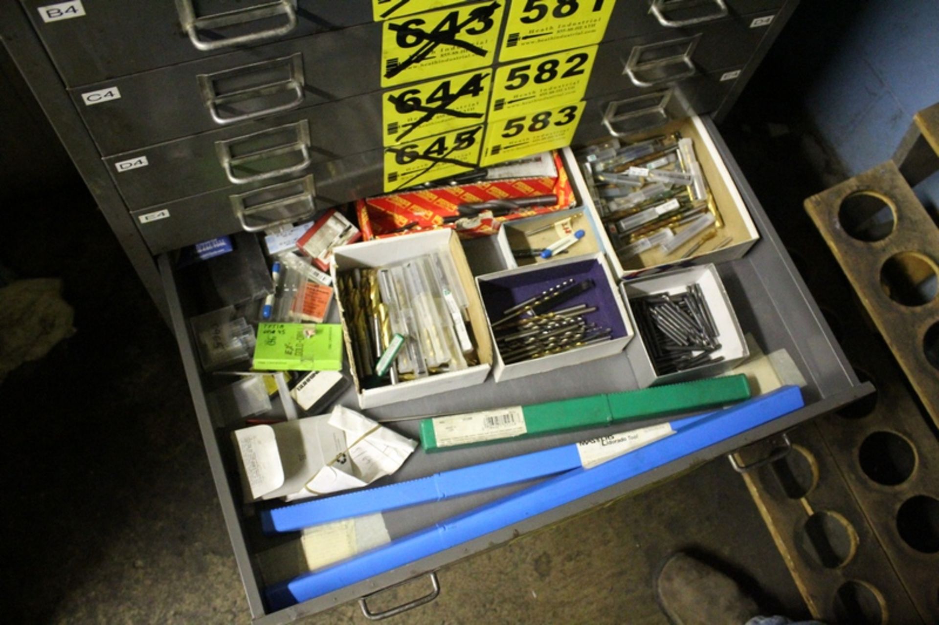ASSORTED DRILLS, ETC. IN DRAWER