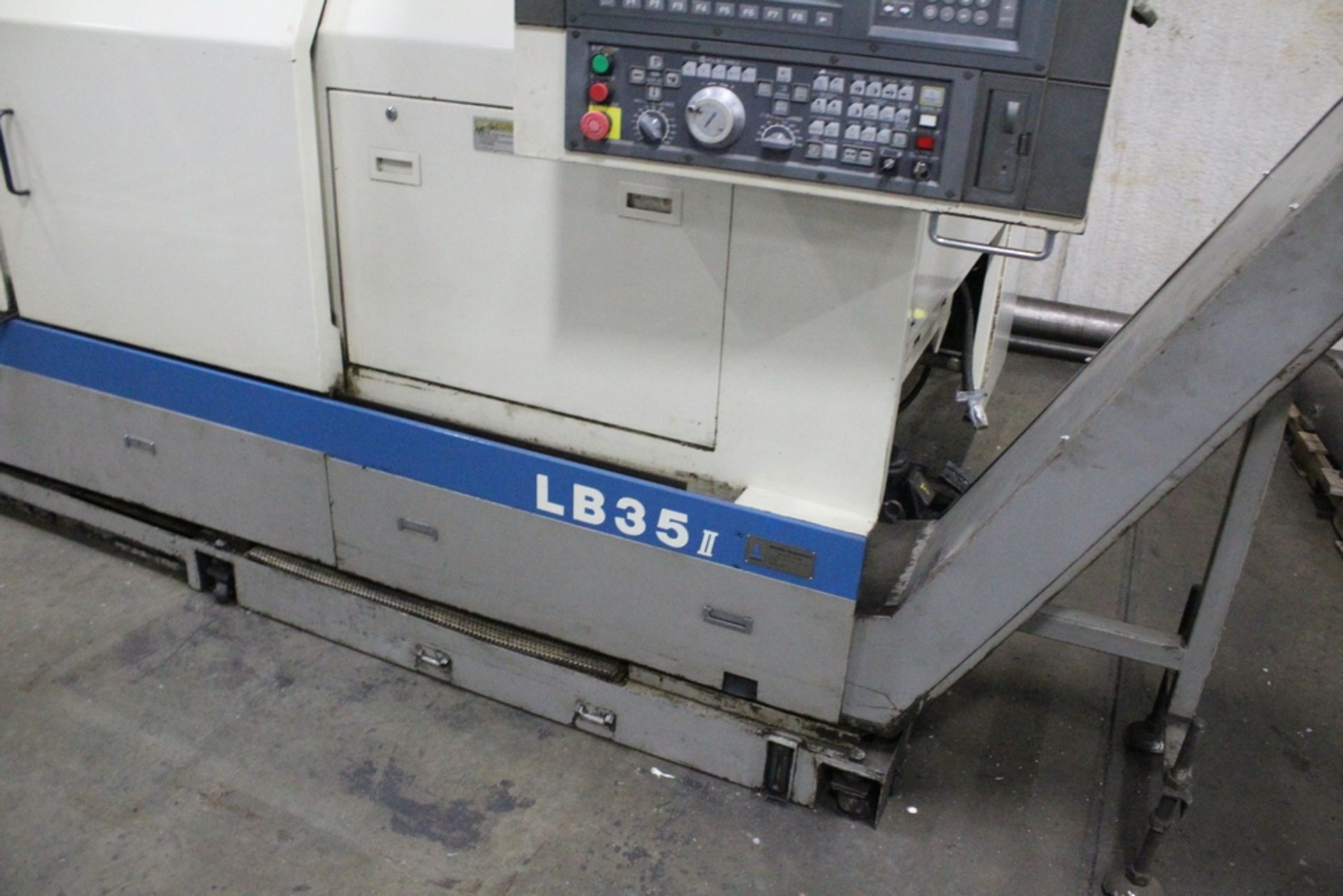 OKUMA MODEL LB35II CNC TURNING CENTER, KITIGAWA 16” POWER CHUCK, MAXIMUM SWING OVER BEDWAYS: 28.38", - Image 3 of 6