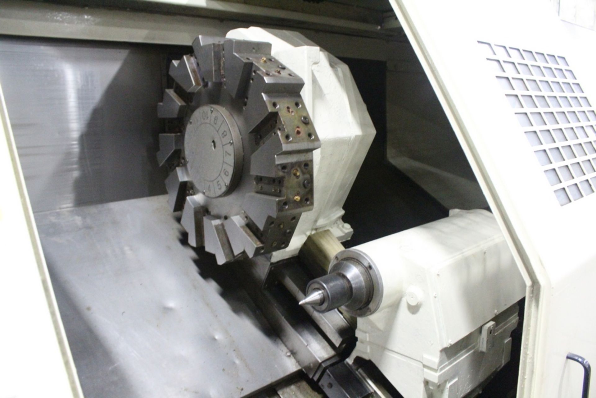 OKUMA MODEL LB35II CNC TURNING CENTER, KITIGAWA 16” POWER CHUCK, MAXIMUM SWING OVER BEDWAYS: 28.38", - Image 5 of 6