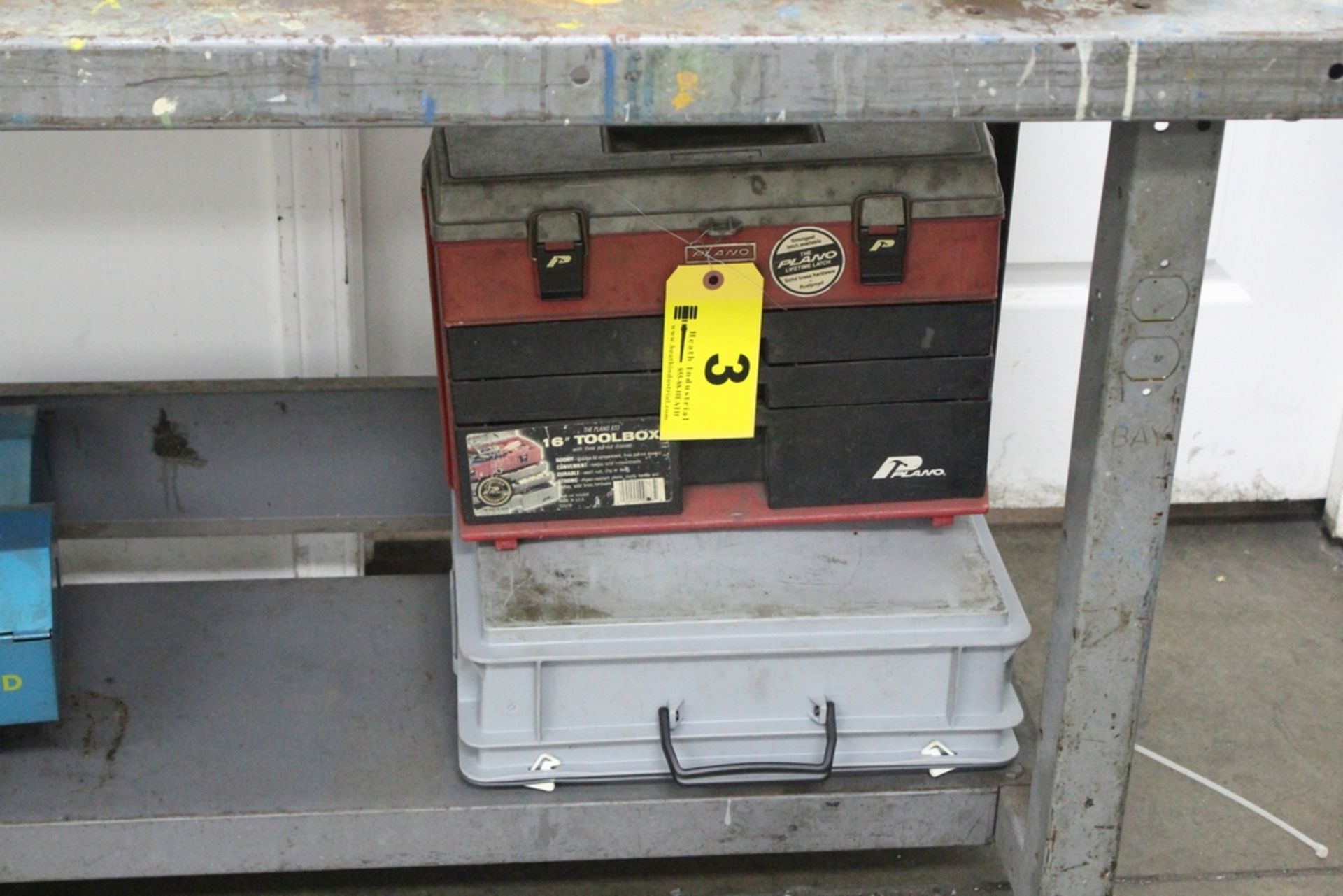 LOT: (2) ASSORTED PLASTIC TOOL BOXES