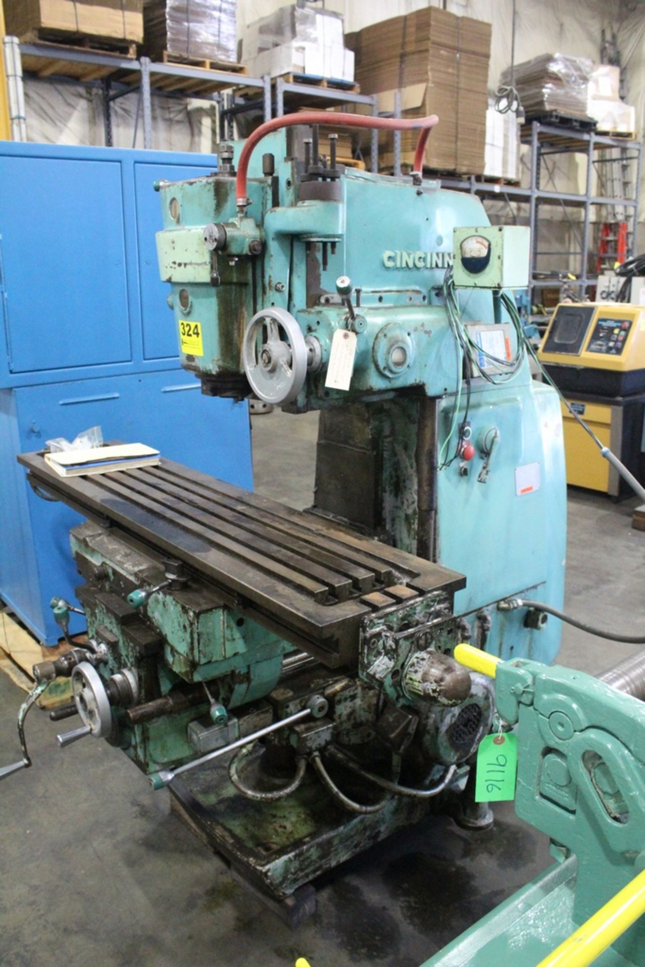 CINCINNATI CINOVA 80-307-14 VERTICAL MILLING MACHINE, #50 TAPER SPINDLE, SPINDLE SPEED 30-2400,