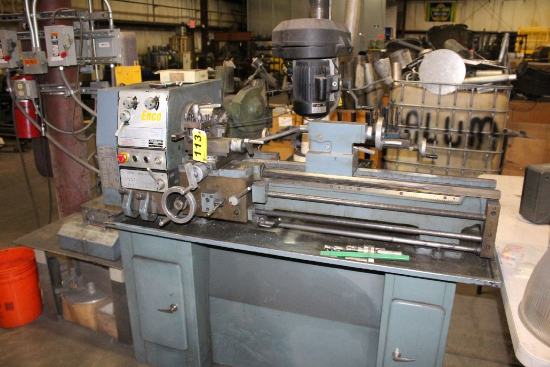 ENCO 12”X36” MODEL 110-2079 TOOLROOM LATHE, S/N 3273620048, 1550 RPM SPINDLE, INCH THREADING, 6”
