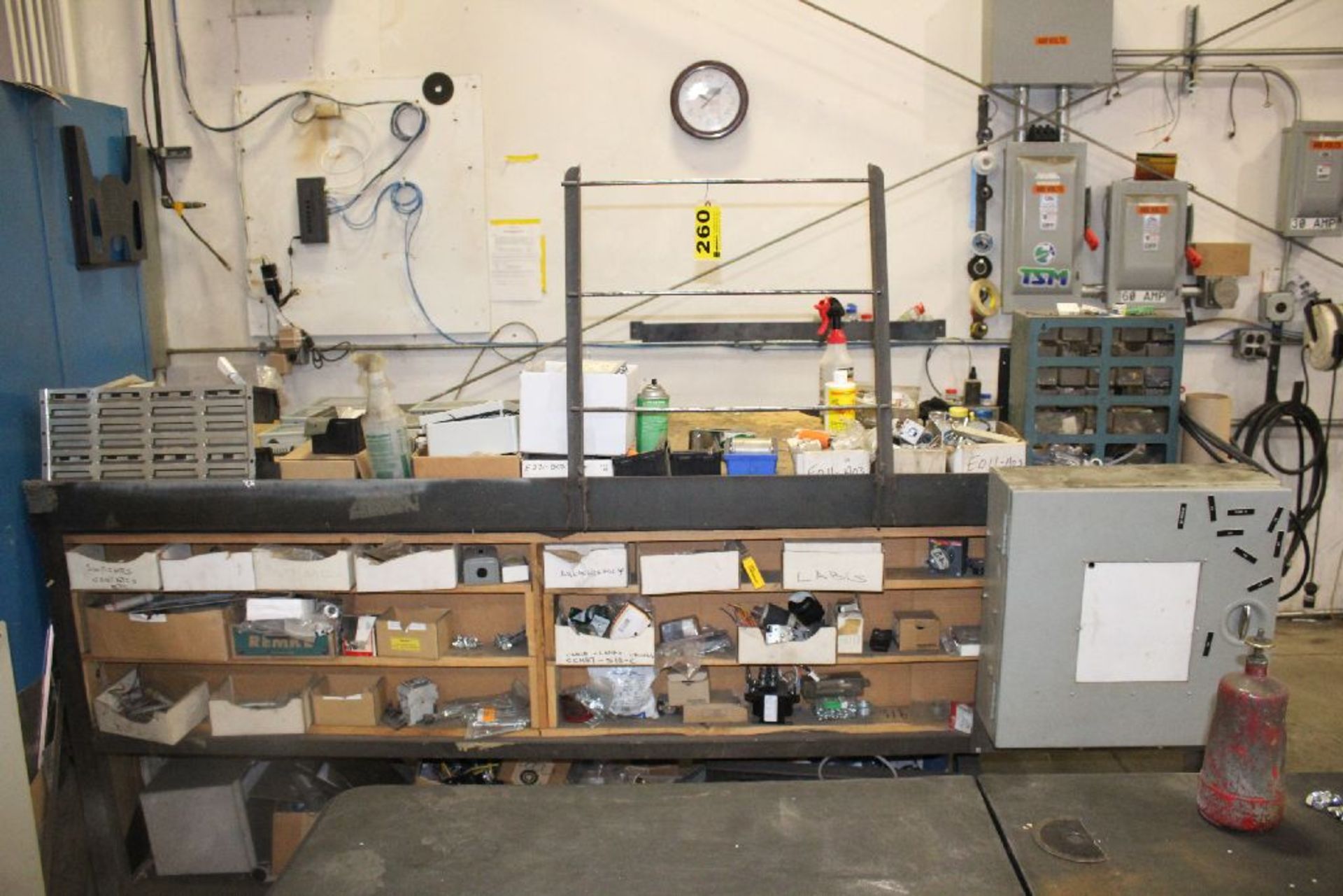 WORK BENCH WITH CONTENTS-96" X 36" X 39"