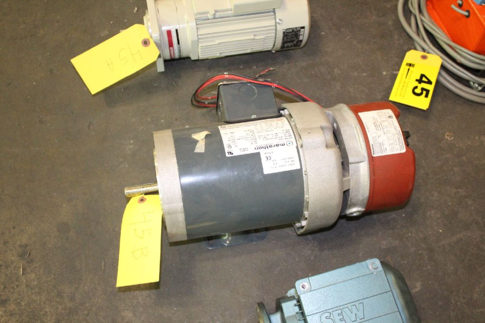 MARATHON ELECTIC MOTOR, CAT NO. D452, 1/2HP, 60HZ, 1,725 RPM, 3-PHASE, 208-230/460 VOLTS