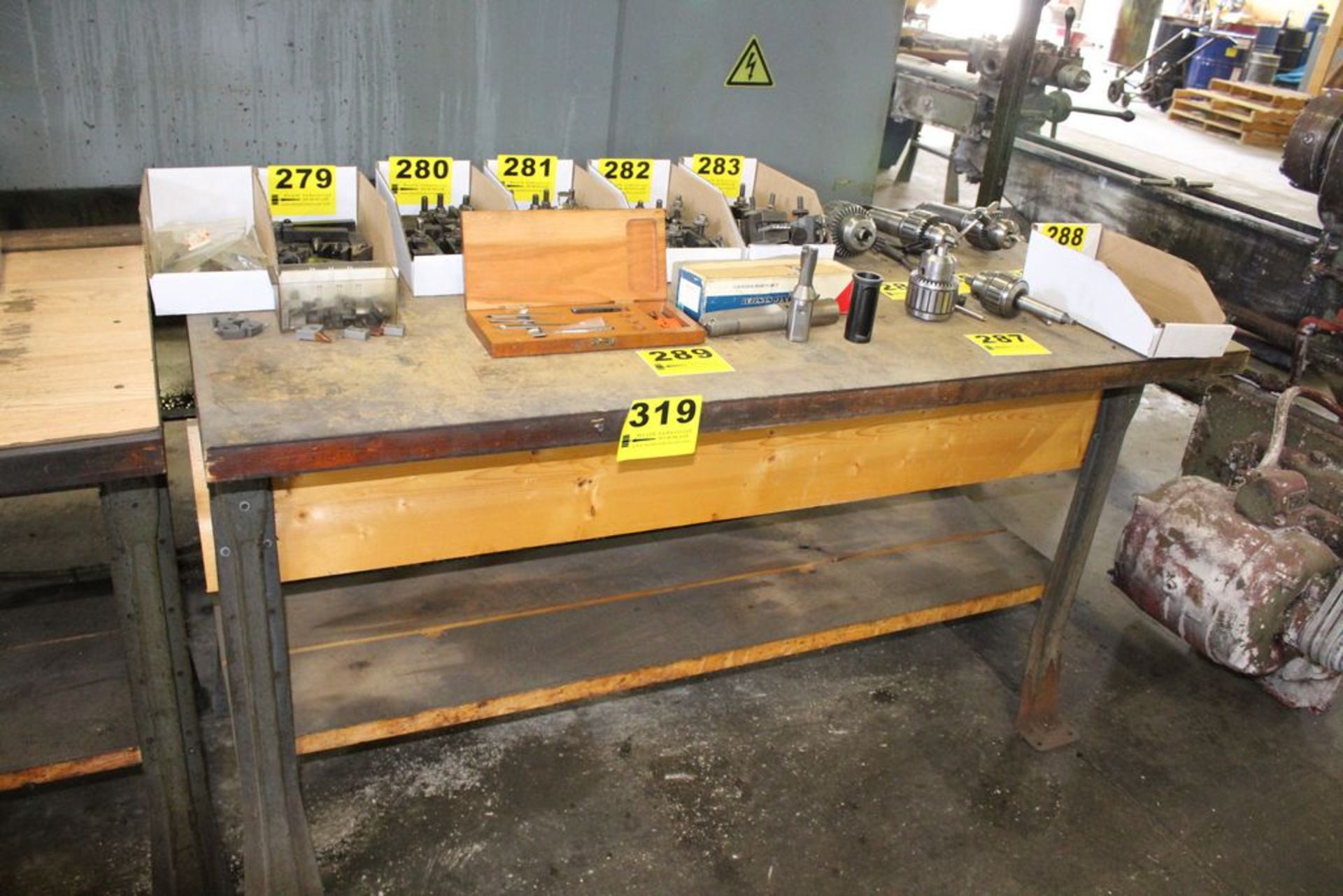 WORK BENCH WITH WOOD TOP-60" X 30" X 34"