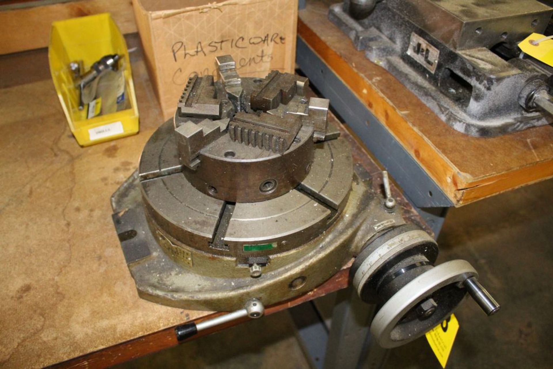 10" ROTARY TABLE WITH 6" THREE JAW CHUCK