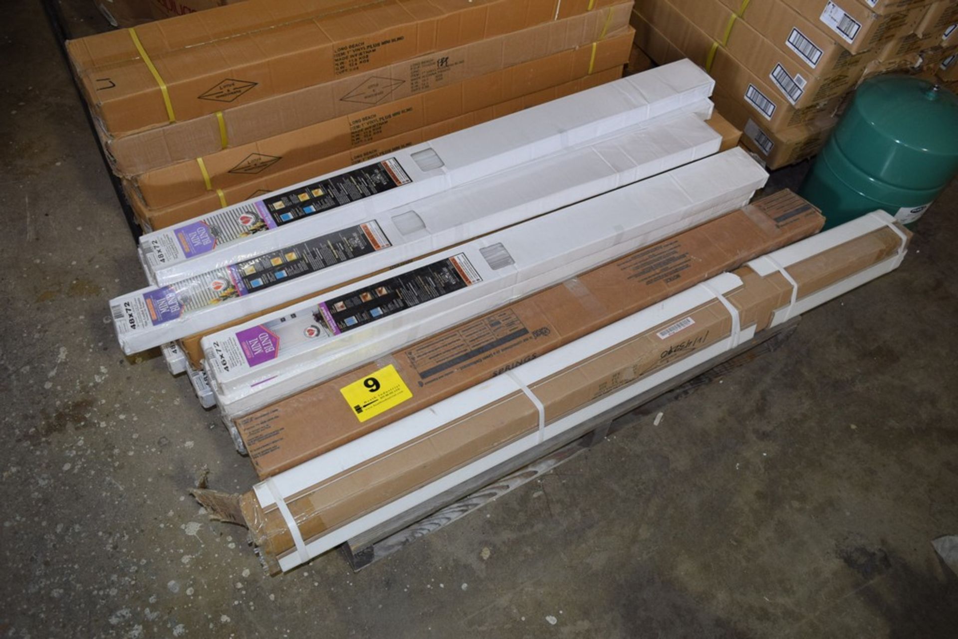 (14) BOXES 46"X72" ASSORTED MIN BLINDS ON ONE SKID