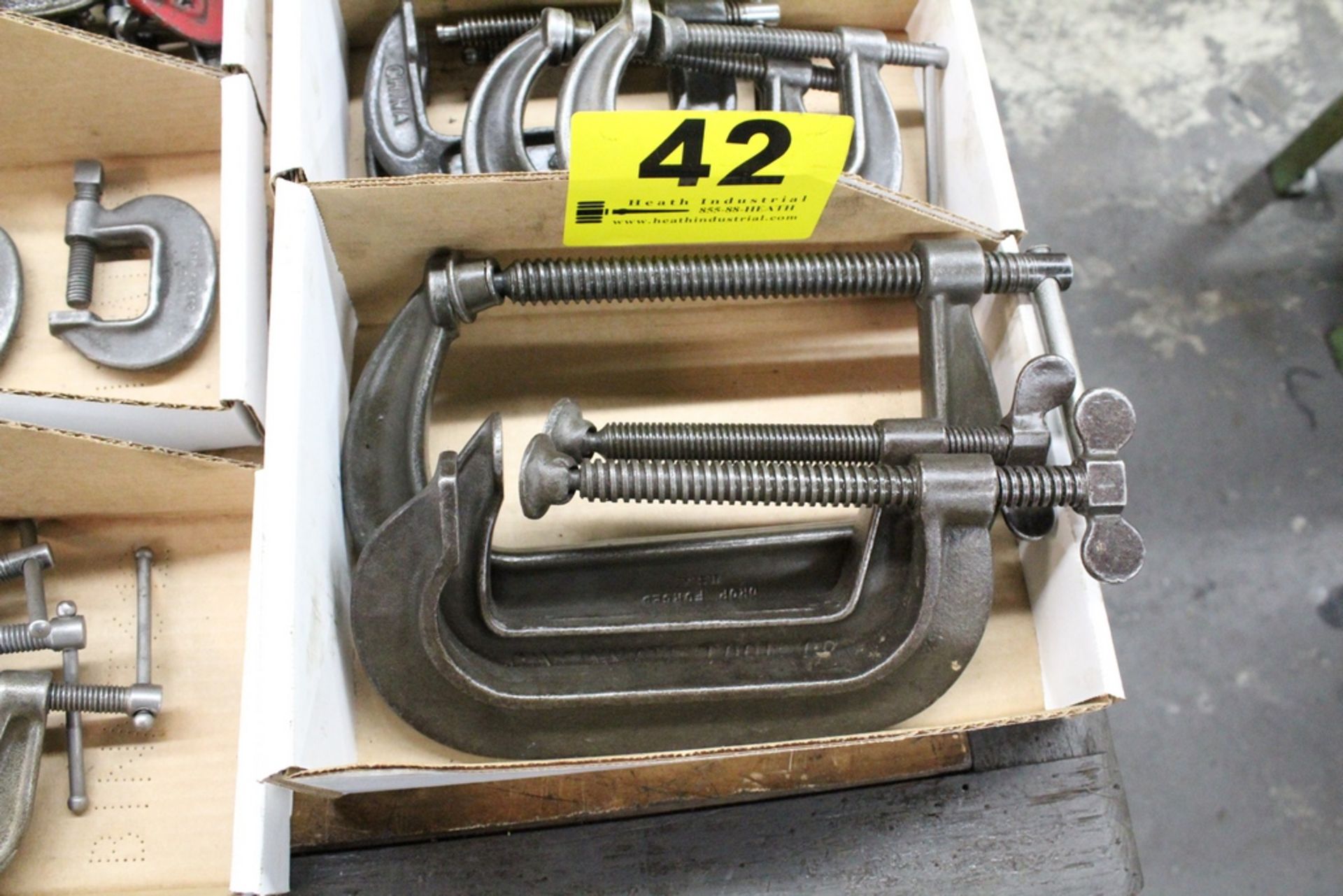 (3) 6" & 7" C-CLAMPS, ARMSTRONG, CINCINATTI & MARK