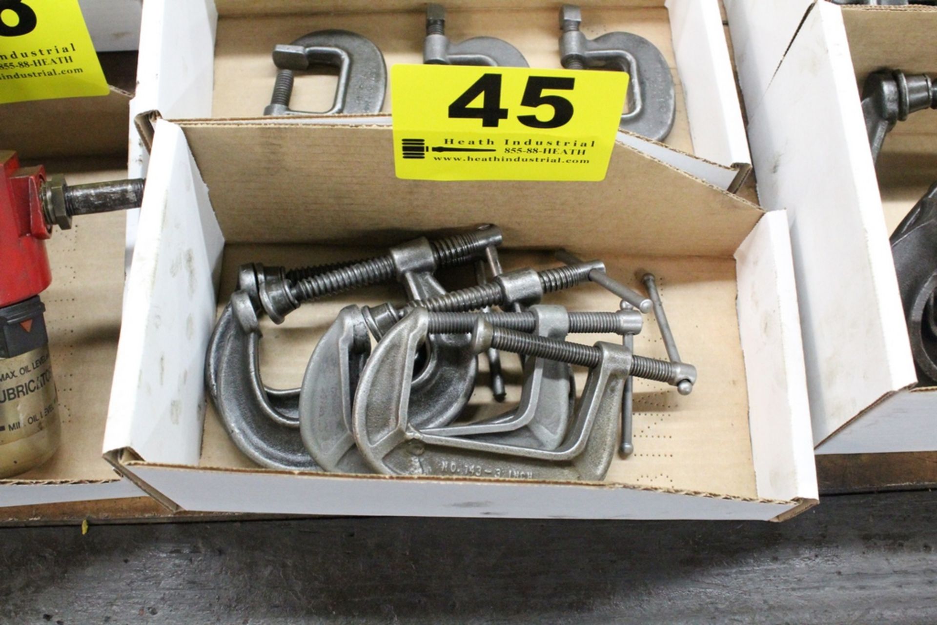 (5) ASSORTED 3" C-CLAMPS