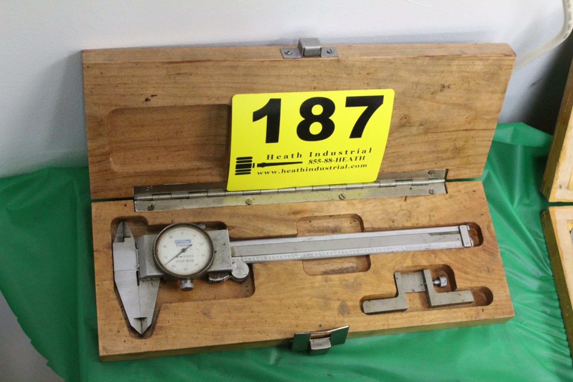 FOWLER 6" DIAL CALIPER IN WOOD CASE