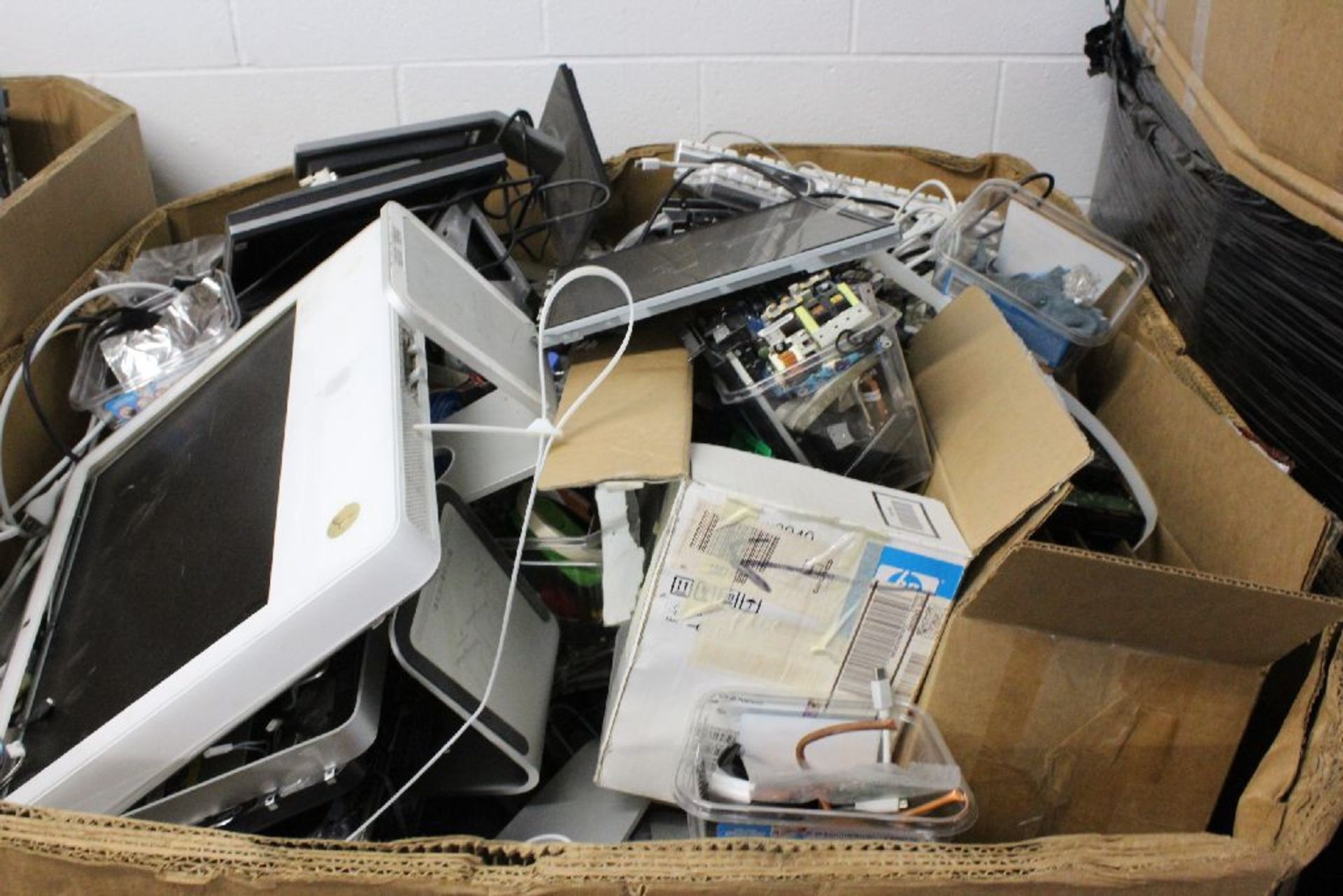 ASSORTED ELECTRONIC SCRAP INCLUDING MONITORS, WRITING, AND COMPUTER COMPONENTS - Image 2 of 2