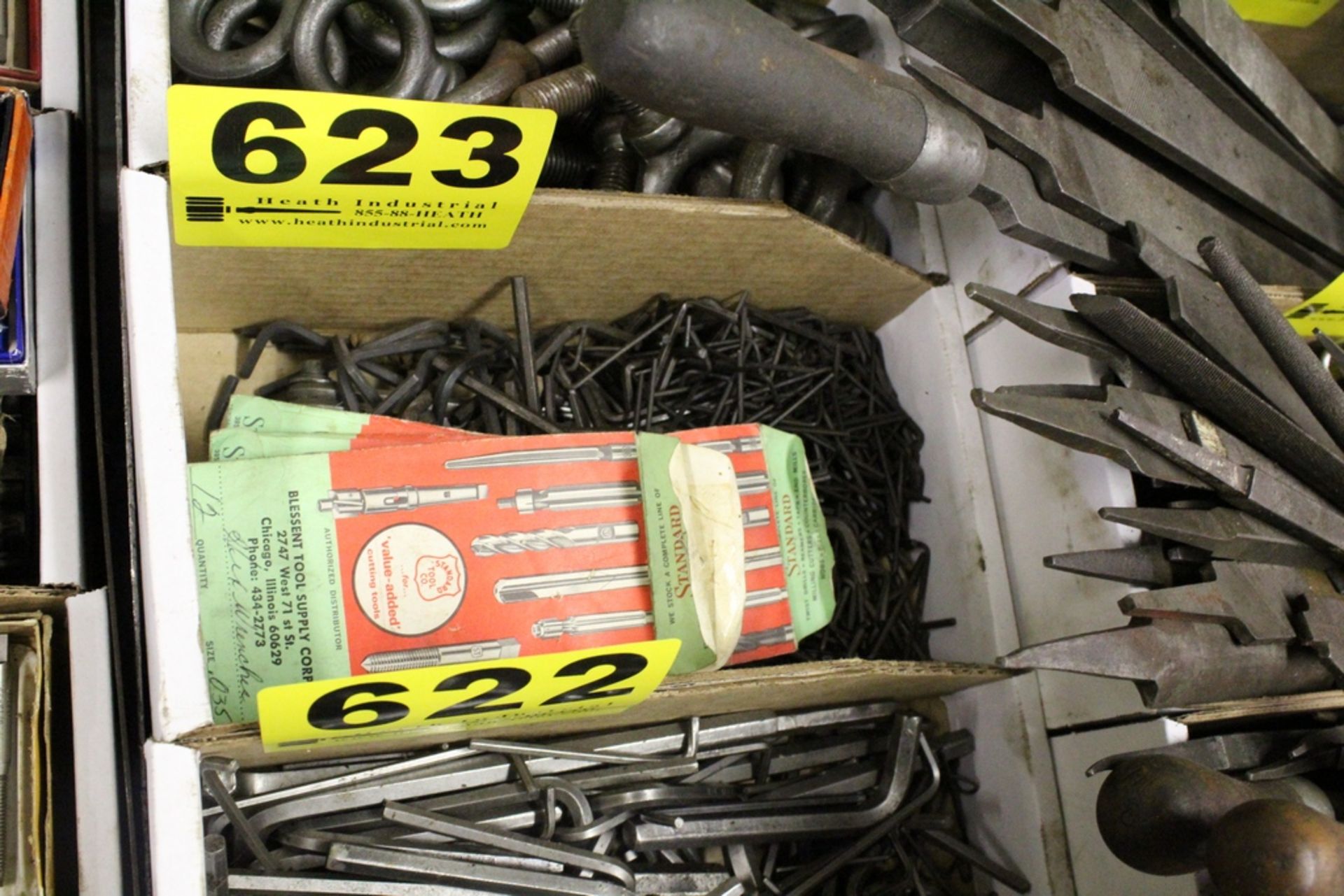 LARGE ASSORTMENT OF ALLEN WRENCHES IN BOX