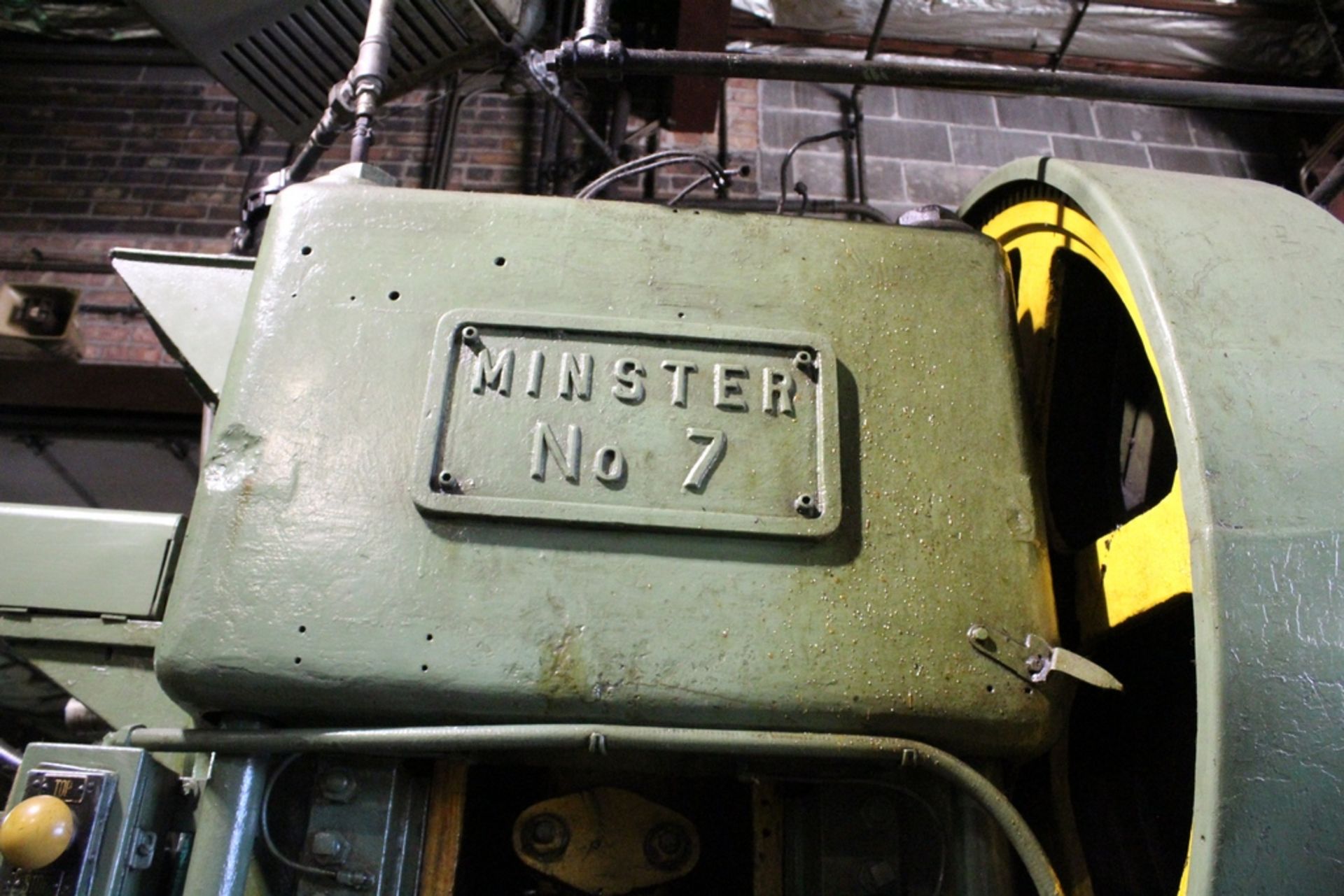 MINSTER 75 TON APPROX. NO. 70 GAP PRESS, S/N 7-4173, 6” STROKE, 22”X38”X2” BOLSTER, AIR CLUTCH, - Image 3 of 6