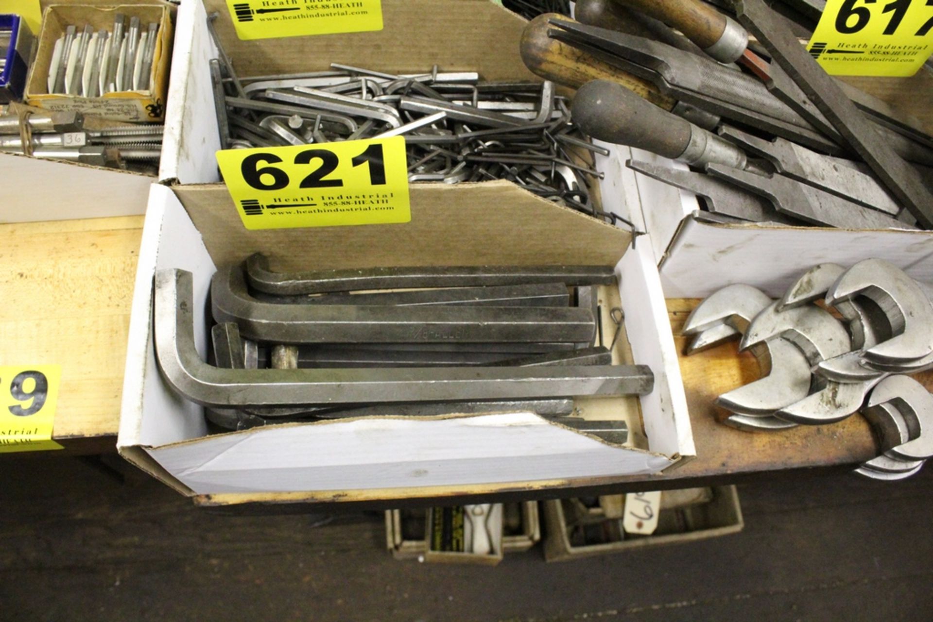 ASSORTMENT OF LARGE ALLEN WRENCHES IN BOX