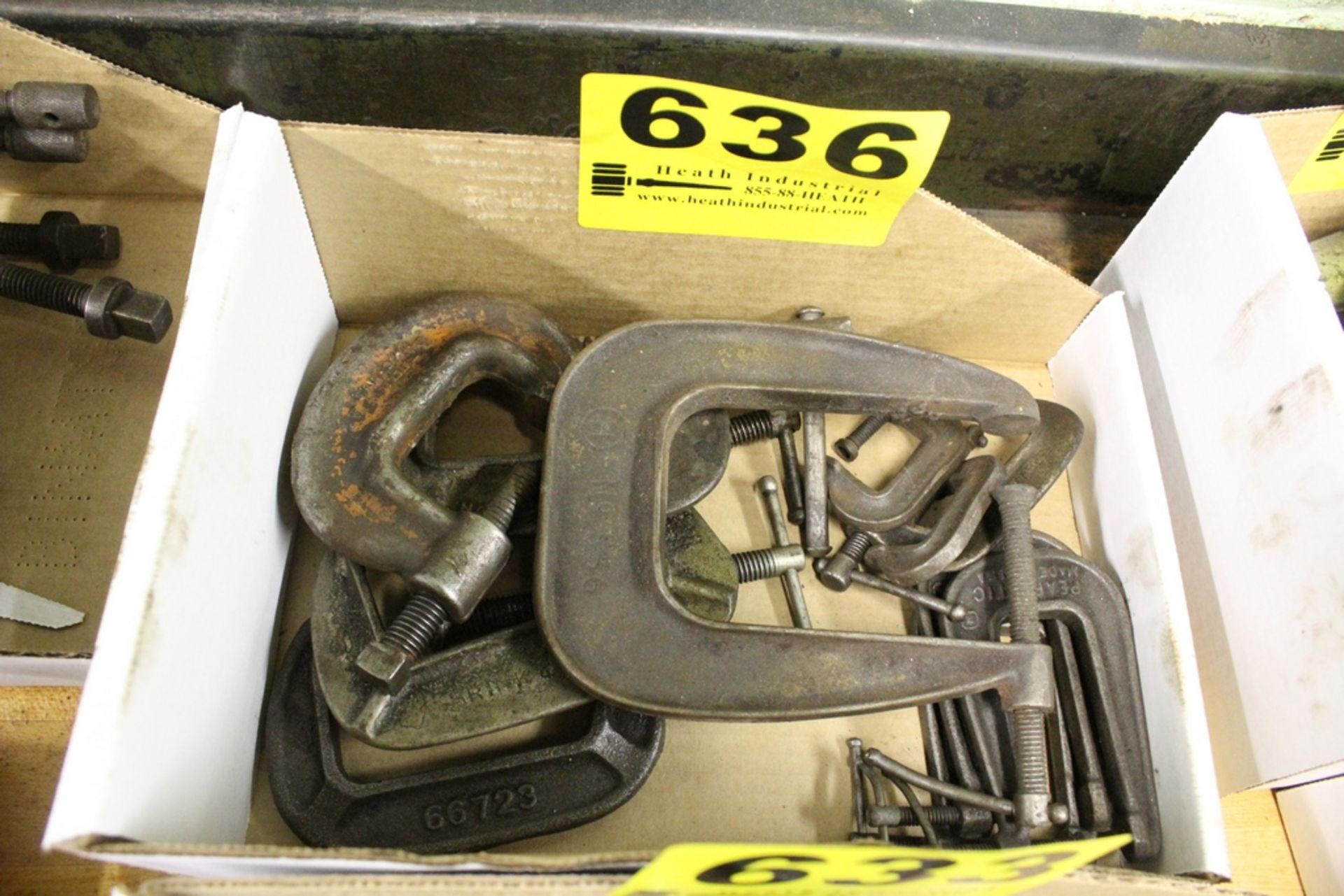 ASSORTED C-CLAMPS IN BOX