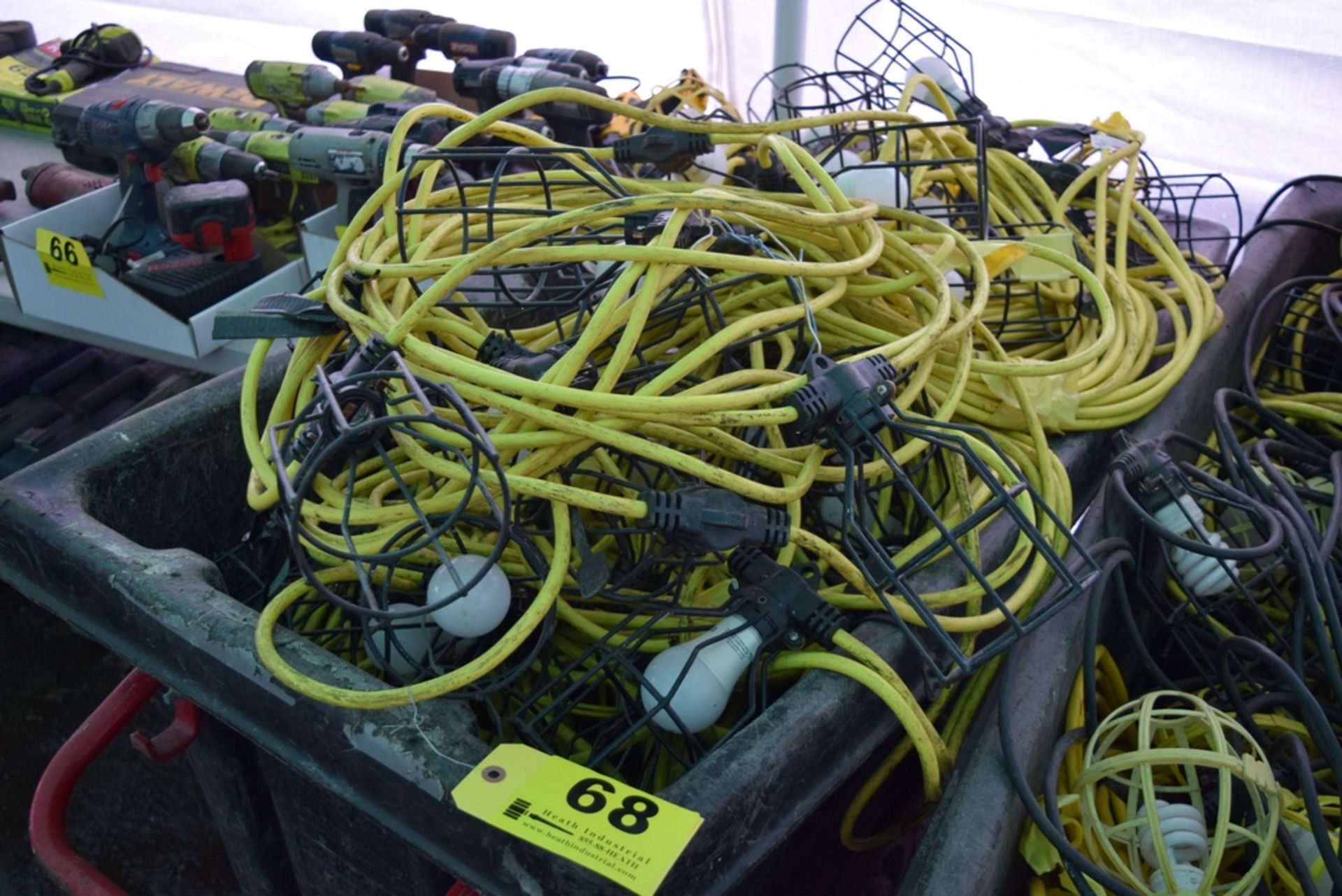 LARGE QUANTITY OF TEMPORARY JOB SITE WORK LIGHTS