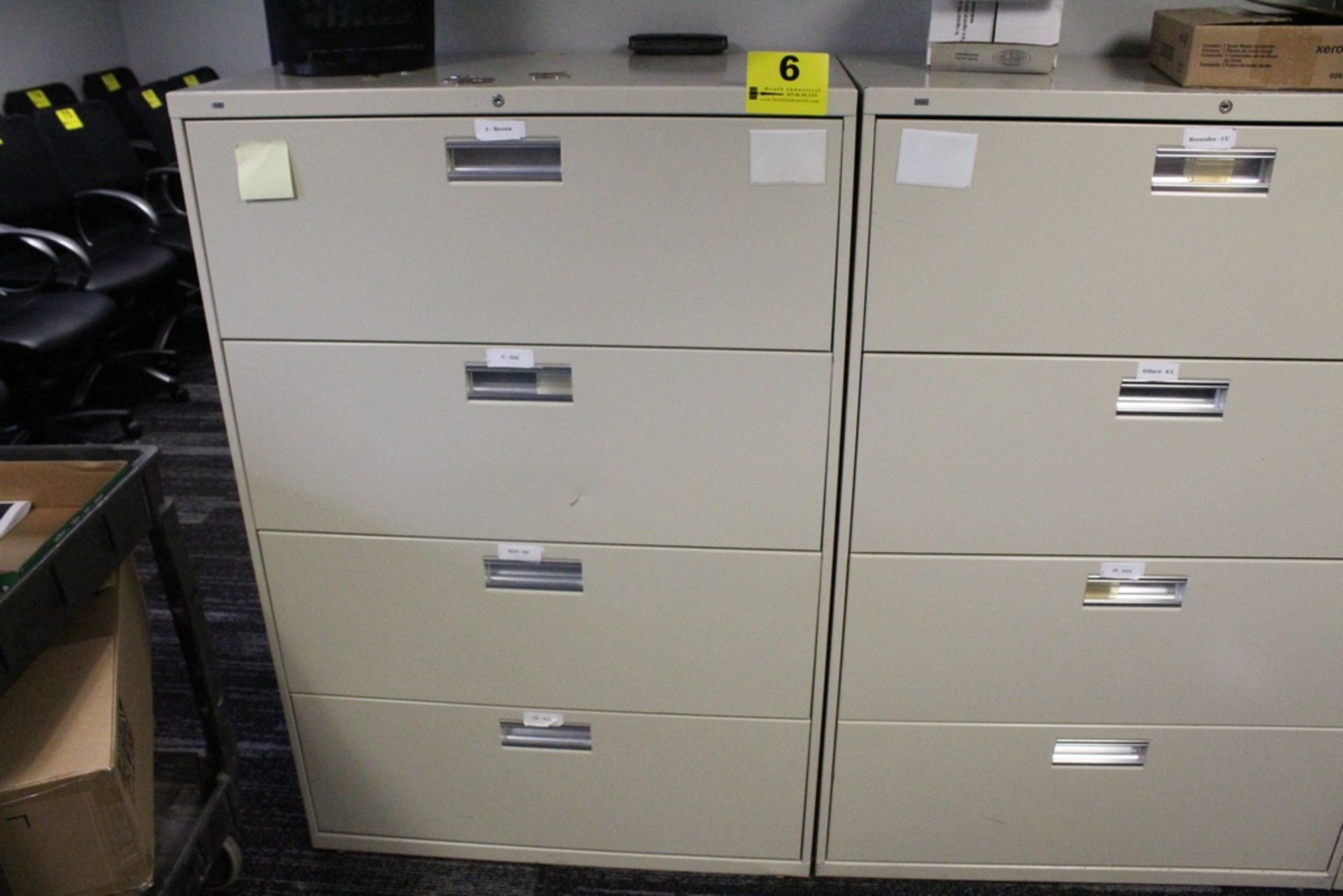 HON FOUR DRAWER LATERAL FILE CABINET - 53" X 36" X 19"