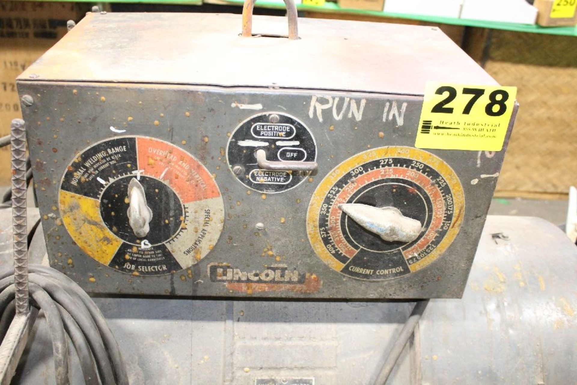 LINCOLN MODEL SAE WELDER, VOLTS 230-460, 64-32 AMP, 3 PHASE, MODEL SAE 800, S/N A-616735 - Image 2 of 3