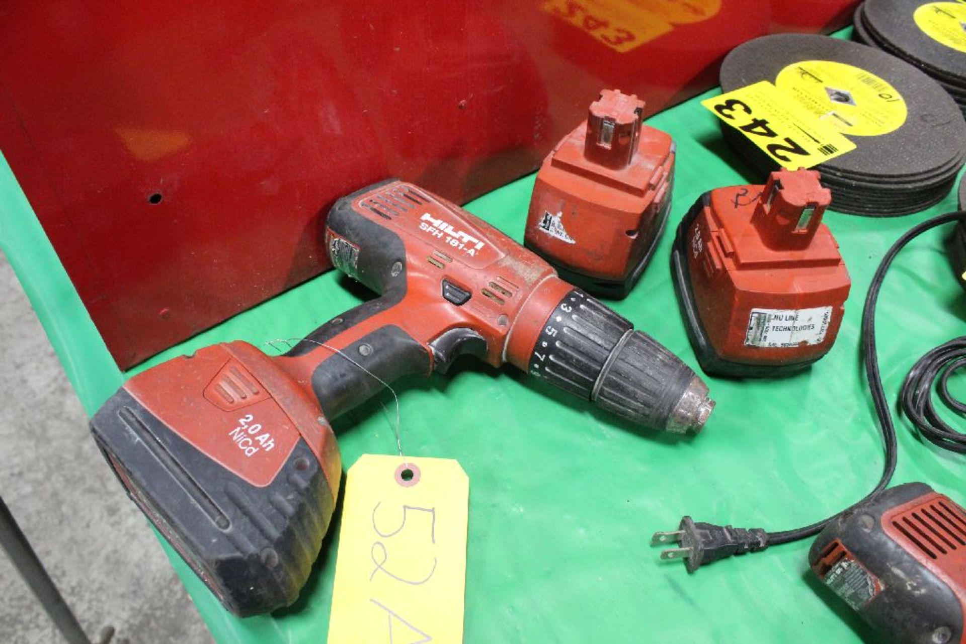 HILTI MODEL SFH-181A CORDLESS DRILL WITH (3) BATTERIES, NO CHARGER
