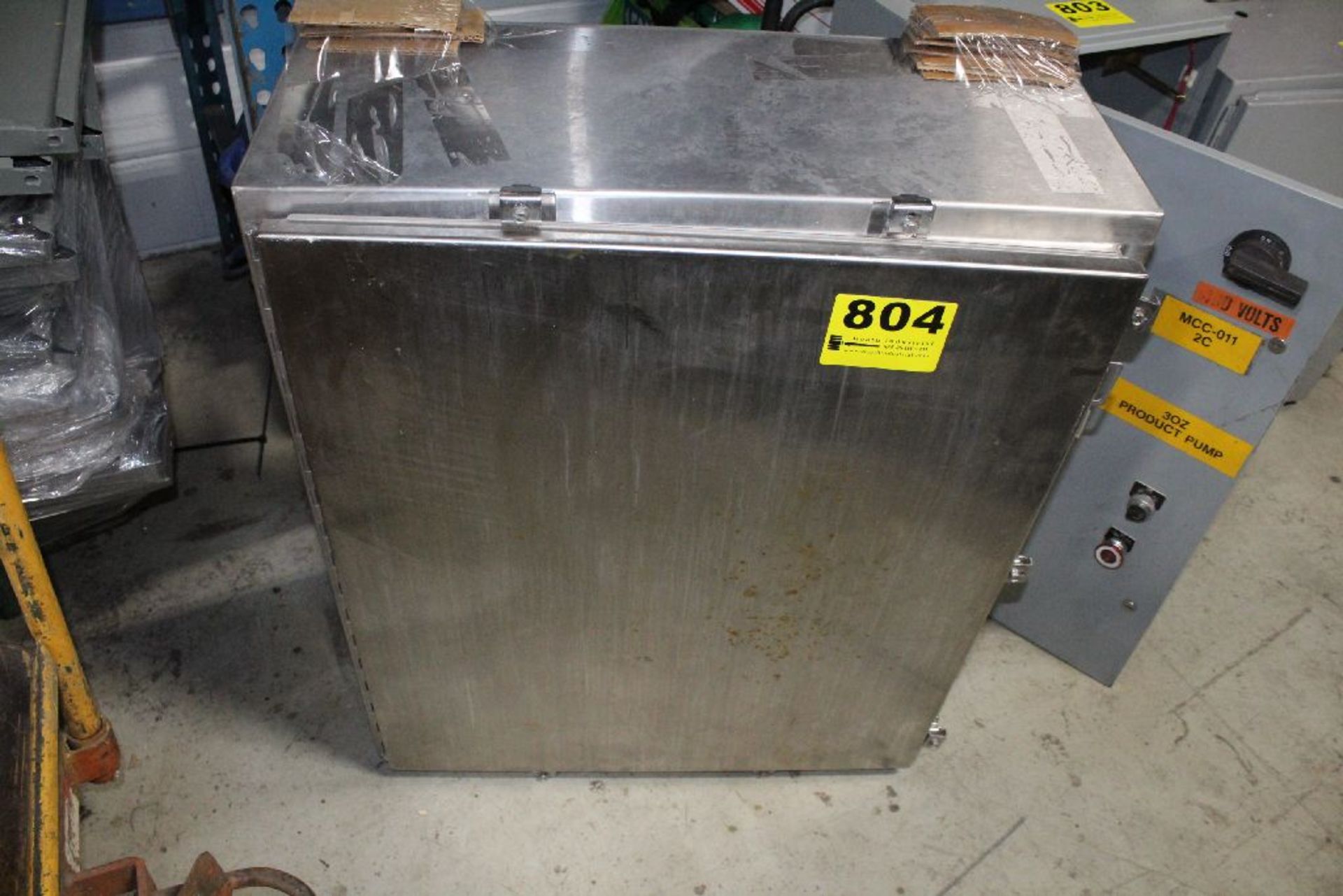 STAINLESS STEEL ELECTRICAL CONTROL BOX, 36" X 30" X 12"