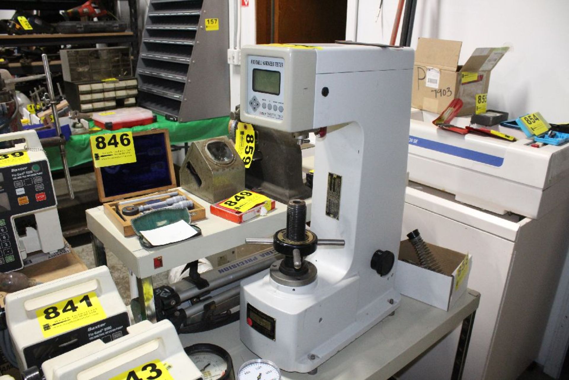 ROCKWELL HARDNESS TESTER, MODEL DTR-300N, WITH DIGITAL READOUT