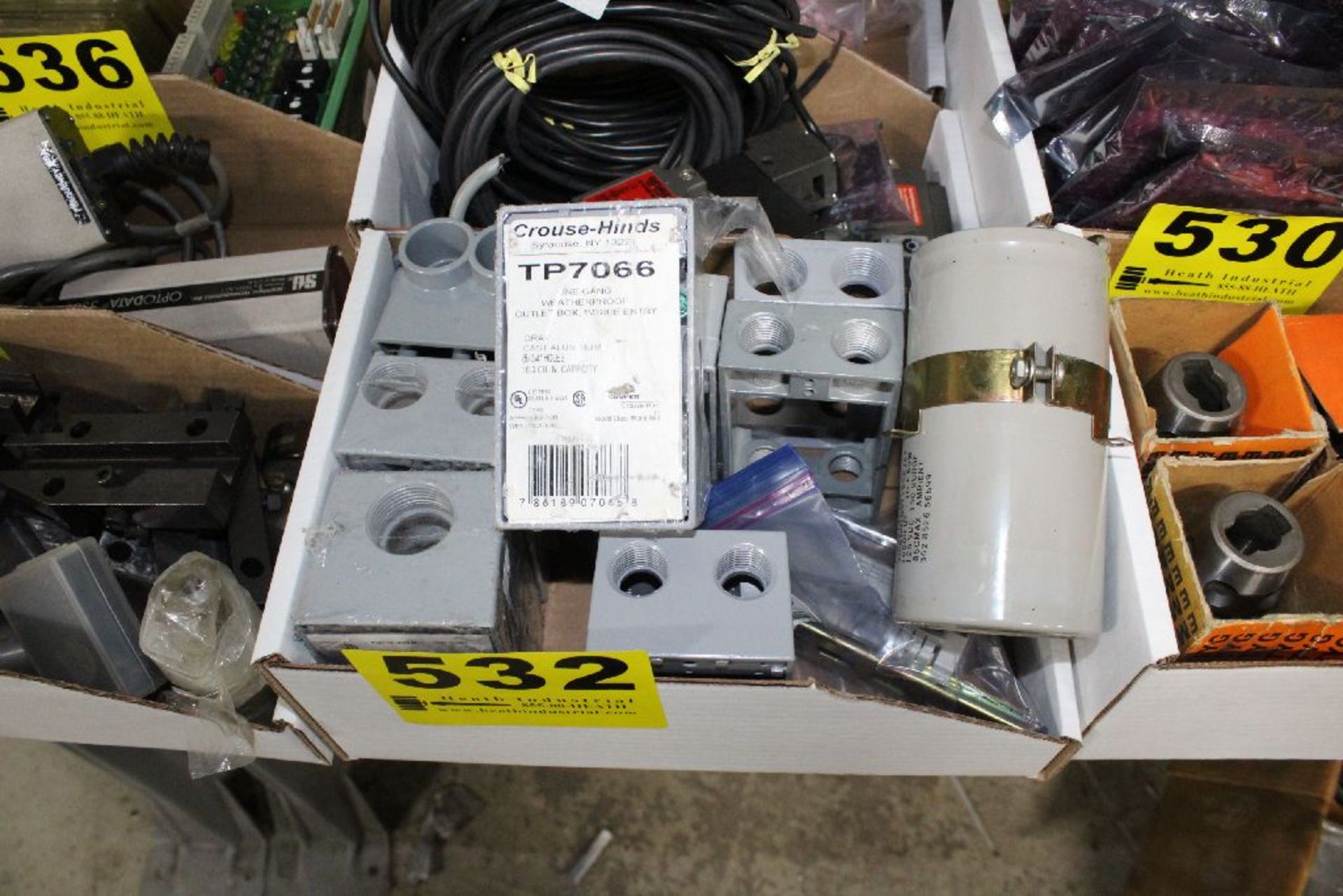 CROUSE-HINDS WEATHERPROOF OUTLET BOXES AND TRANSFORMER IN BOX