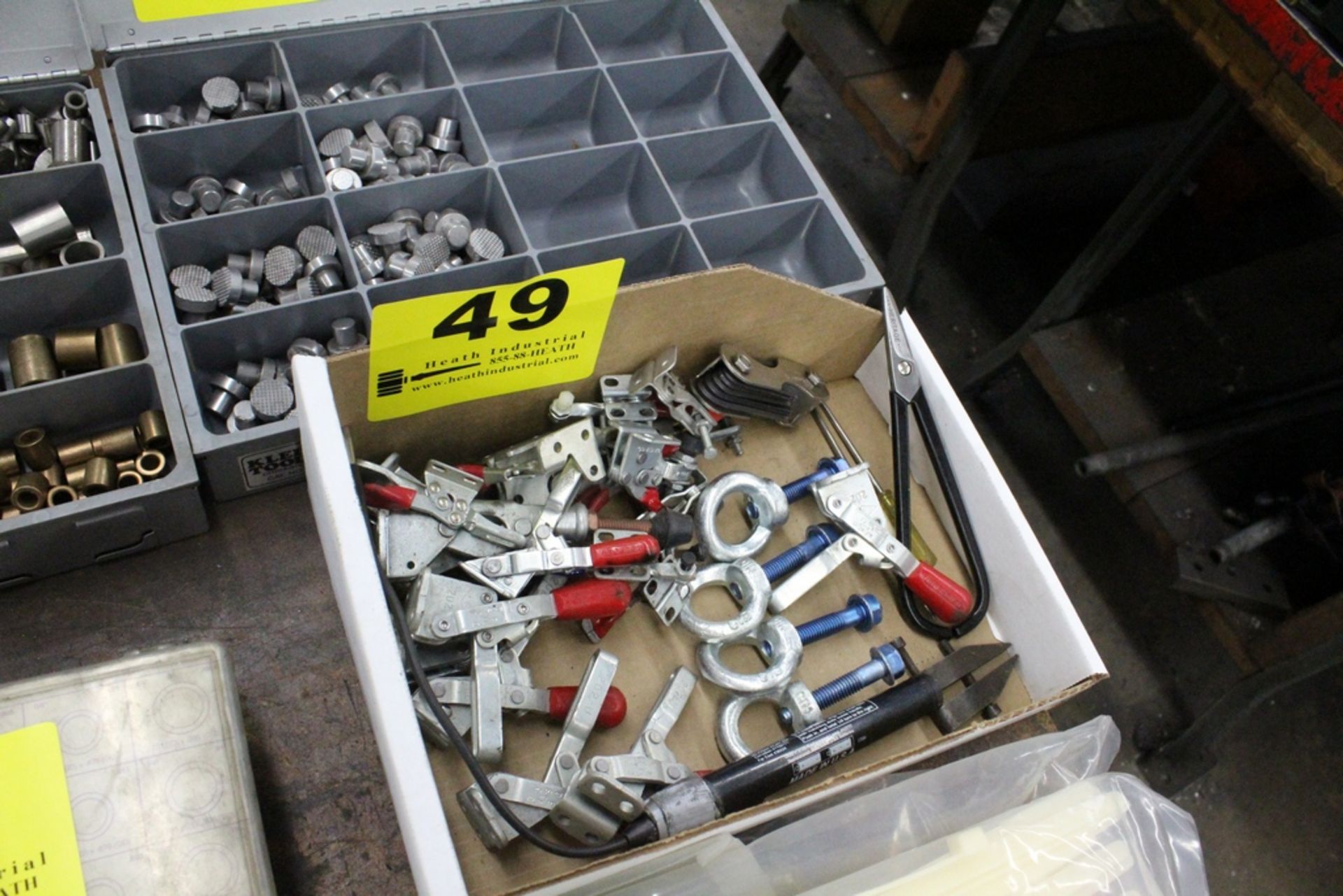TOGGLE CLAMPS, EYE BOLTS, ETC IN BOX