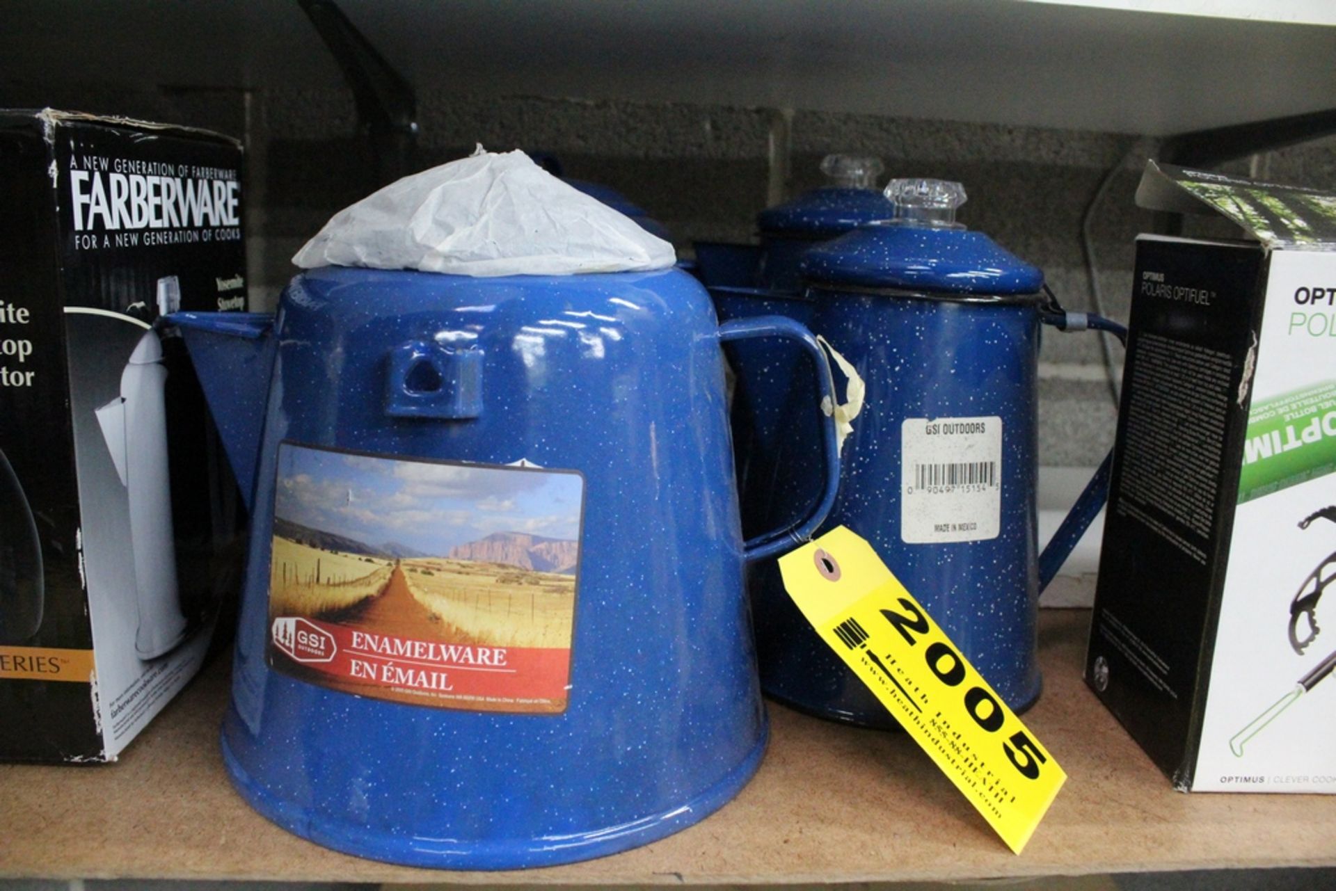 (4) ENAMELWARE PERCOLATORS