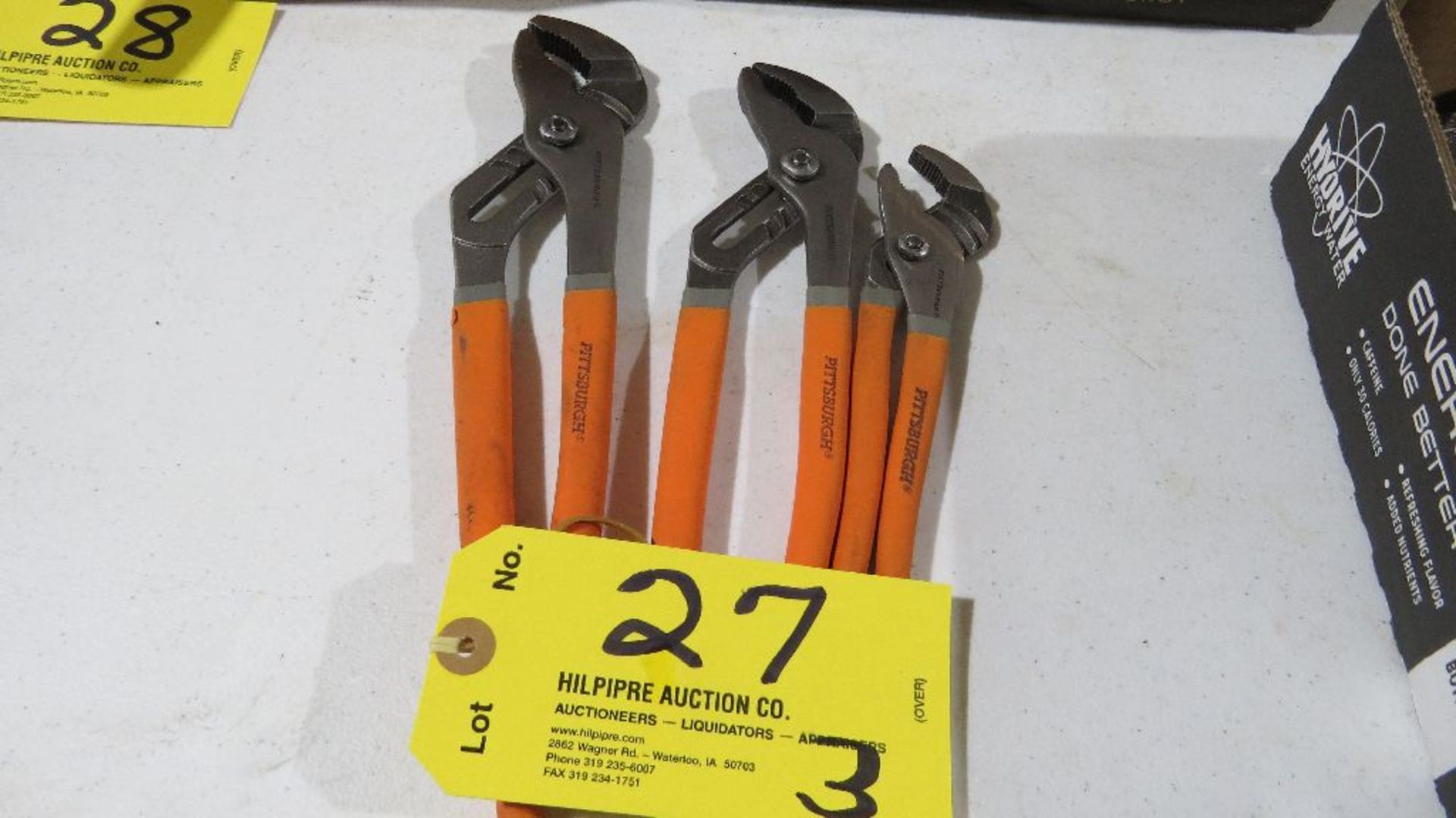 (3) Pittsburg adjustable pliers.