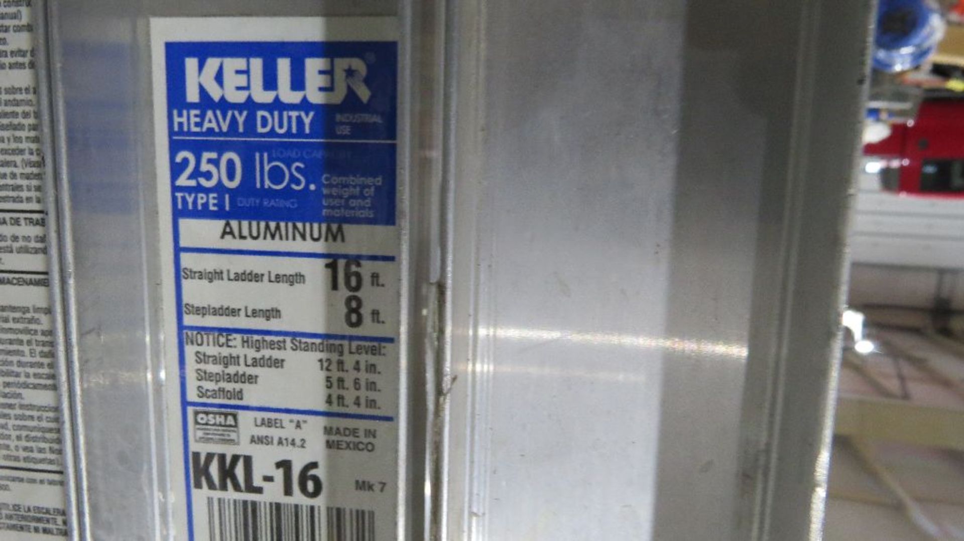 Keller aluminum 16' folding ladder. - Image 3 of 4